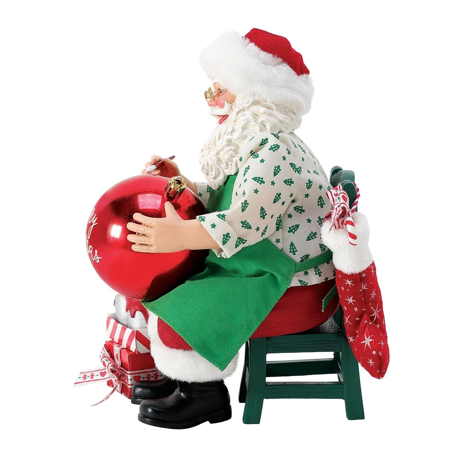 Shiny and Bright Santa Figurine, 9" - Image 2