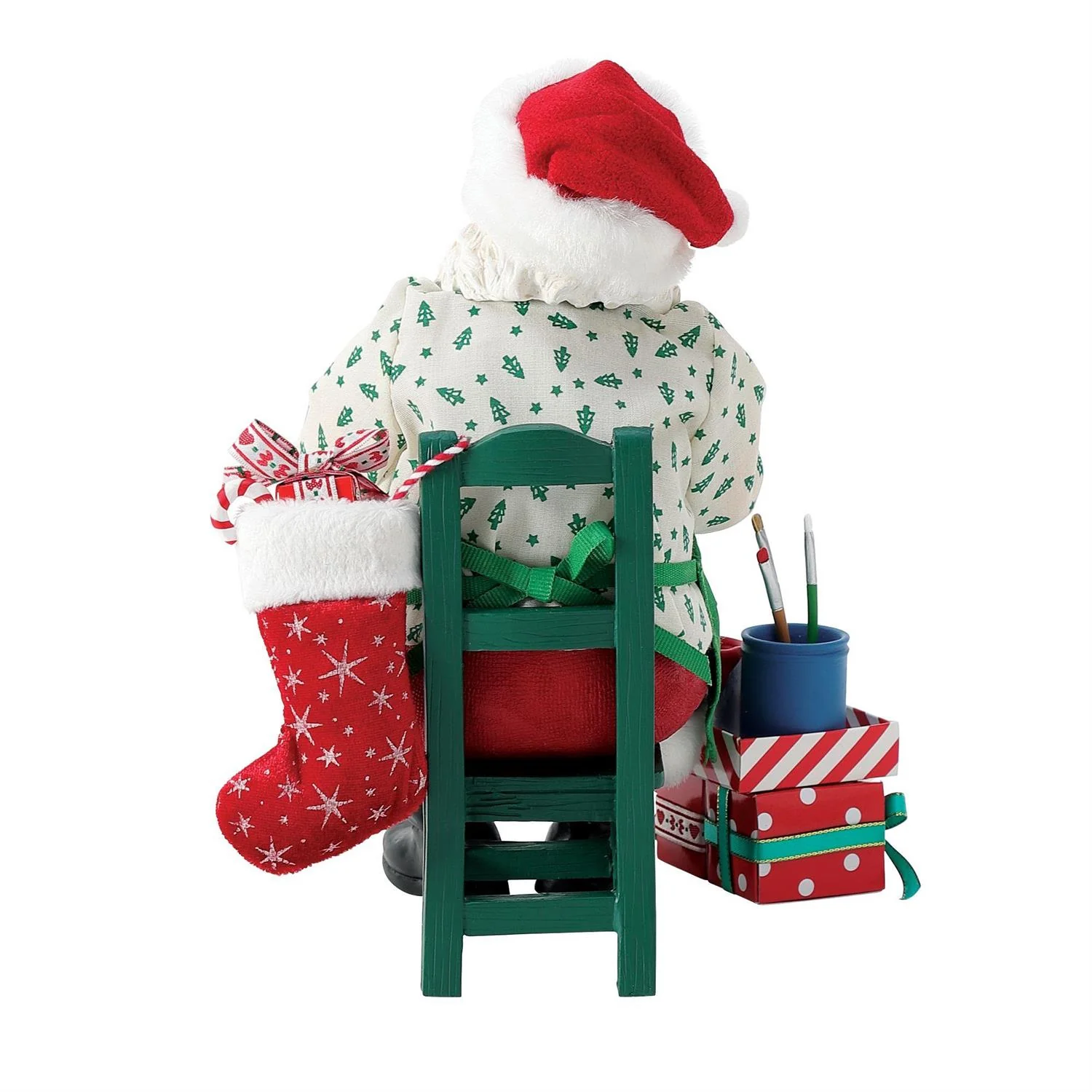 Shiny and Bright Santa Figurine, 9" - Image 3