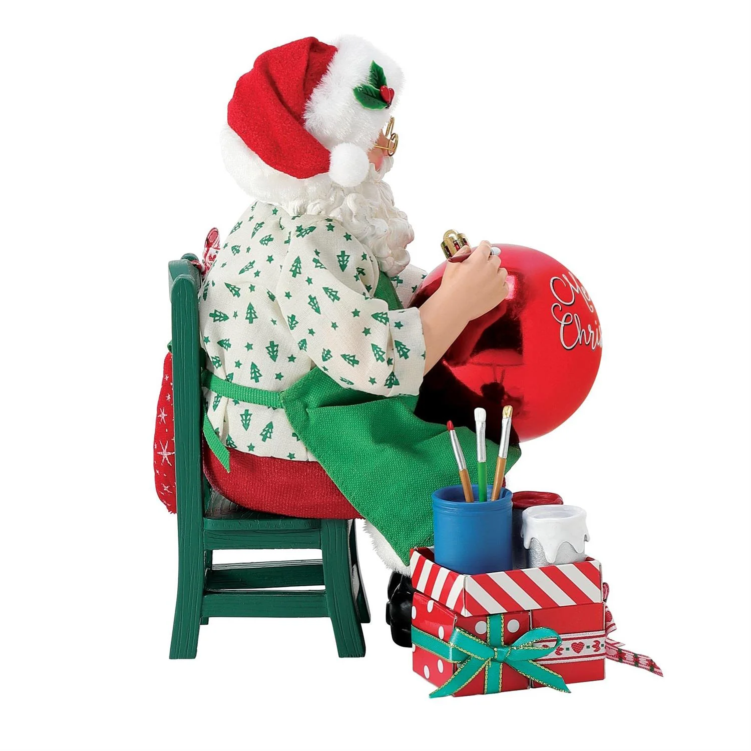 Shiny and Bright Santa Figurine, 9" - Image 4