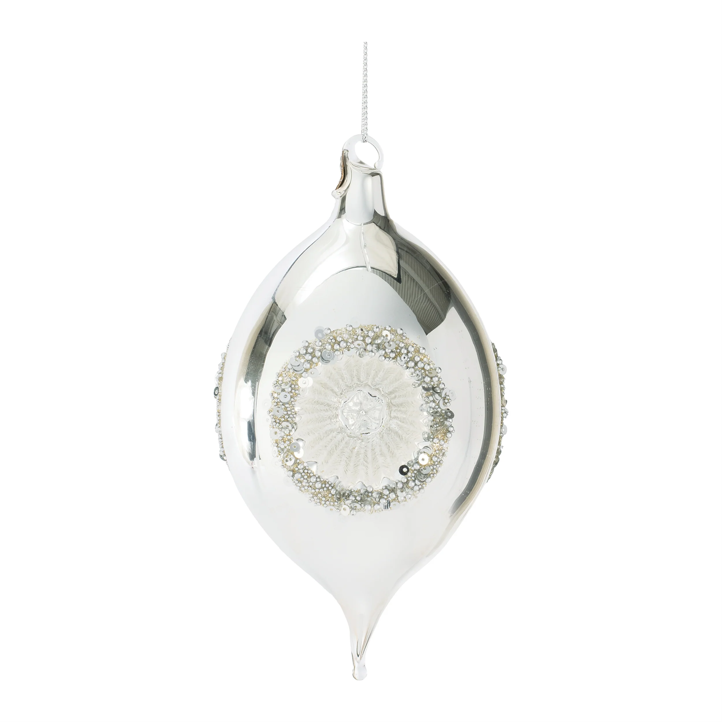Silver Reflector Ornament, 4-5" (2 styles - sold individually) - Image 3