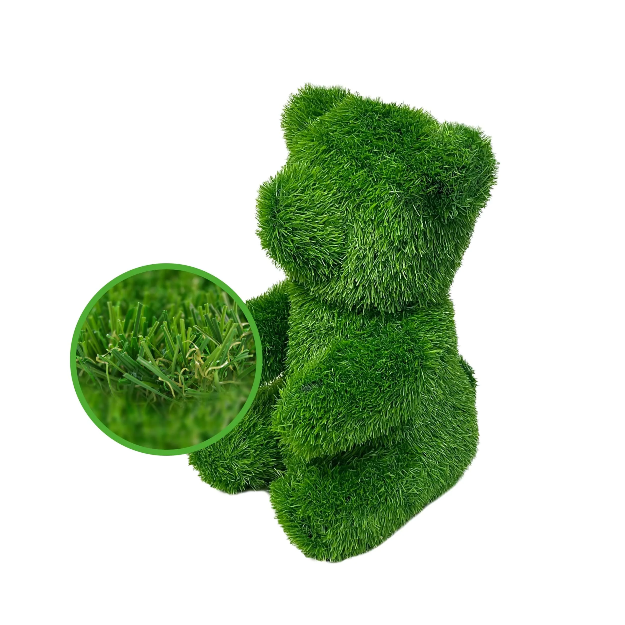 Sitting Bear Artificial Outdoor Patio Garden Turf Topiary, 14" to 39" - Image 3