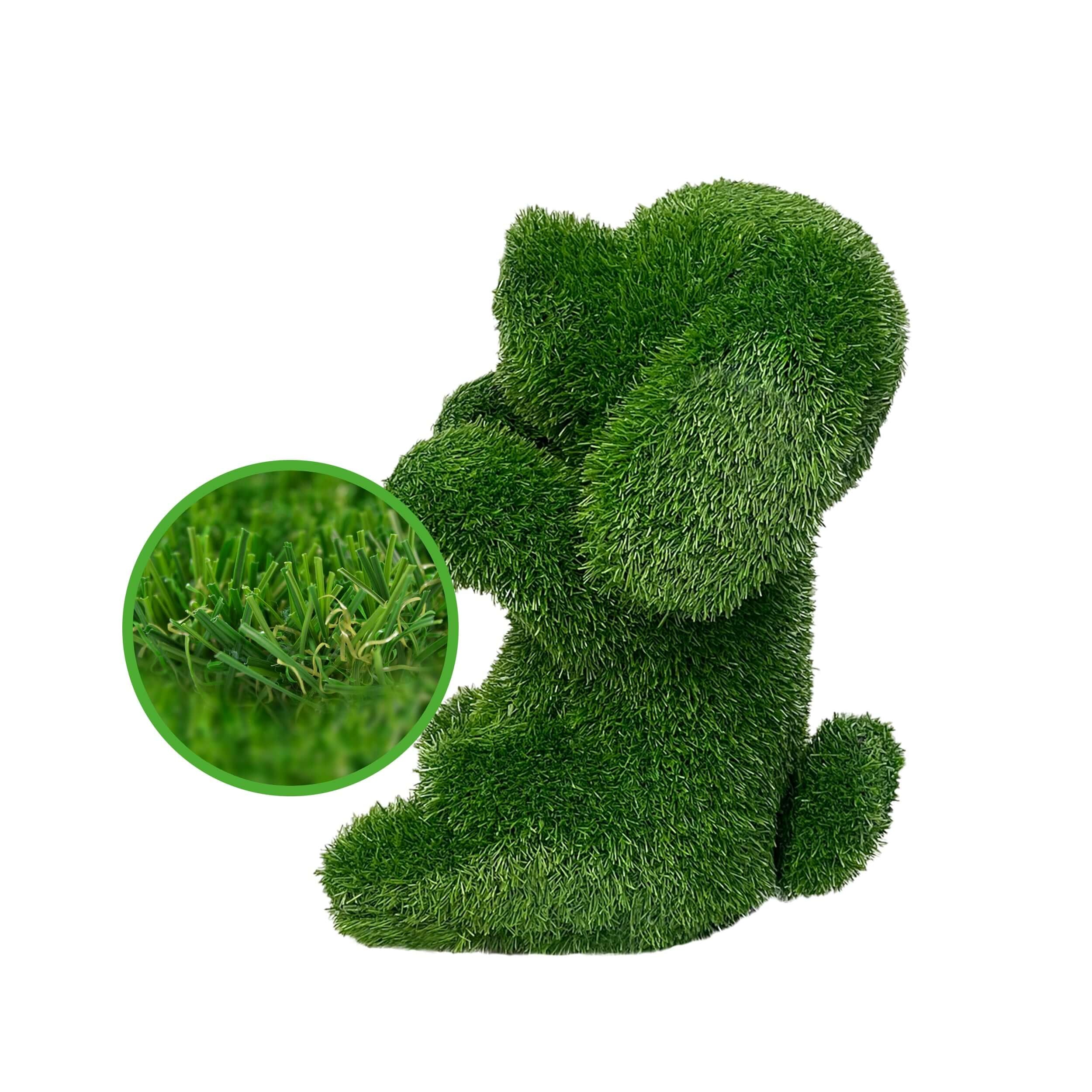 Sitting Dog Outdoor Garden Artificial Turf Topiary, 14"/20" - Image 4