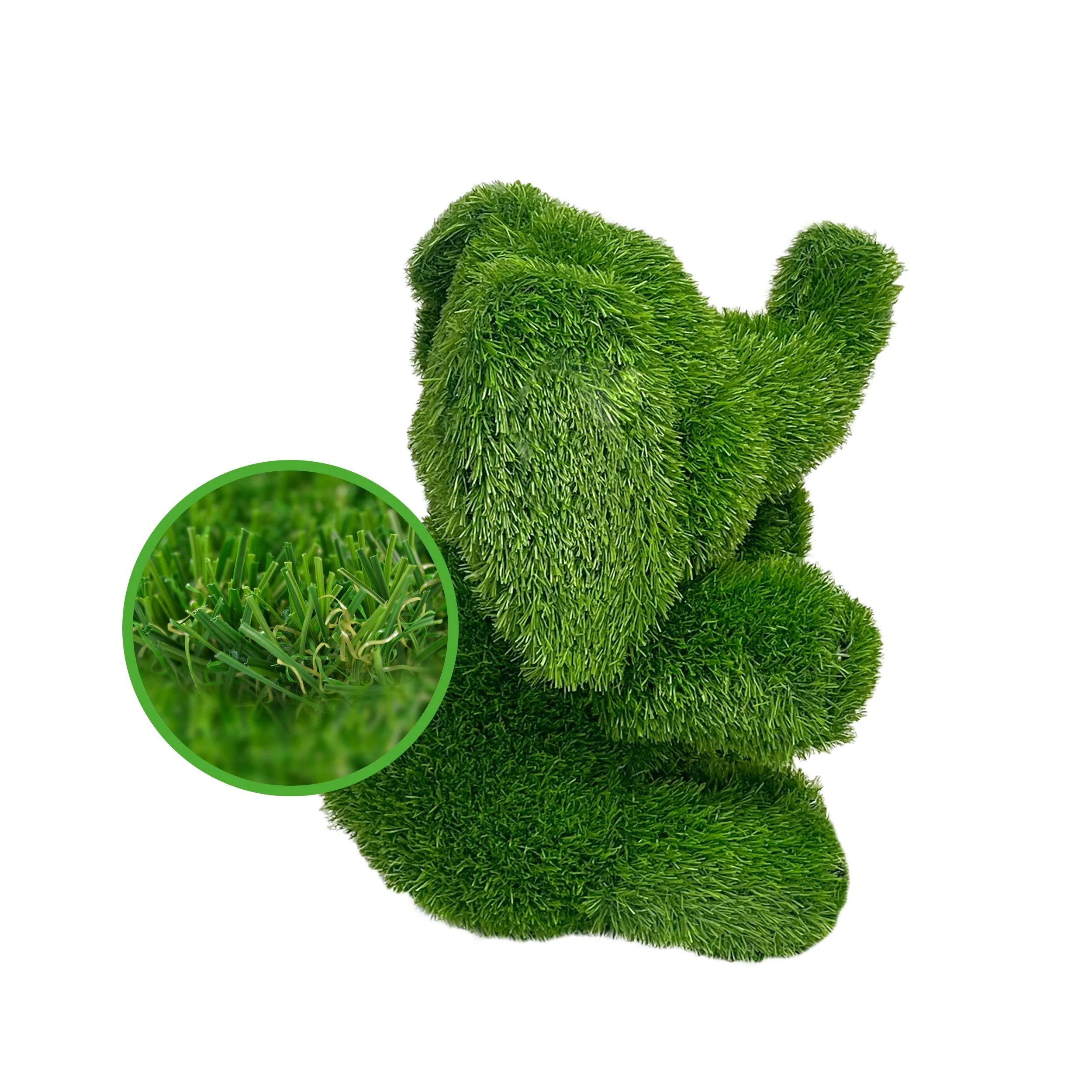 Sitting Elephant Artificial Outdoor Garden Turf Topiary, 14"/20" - Image 3