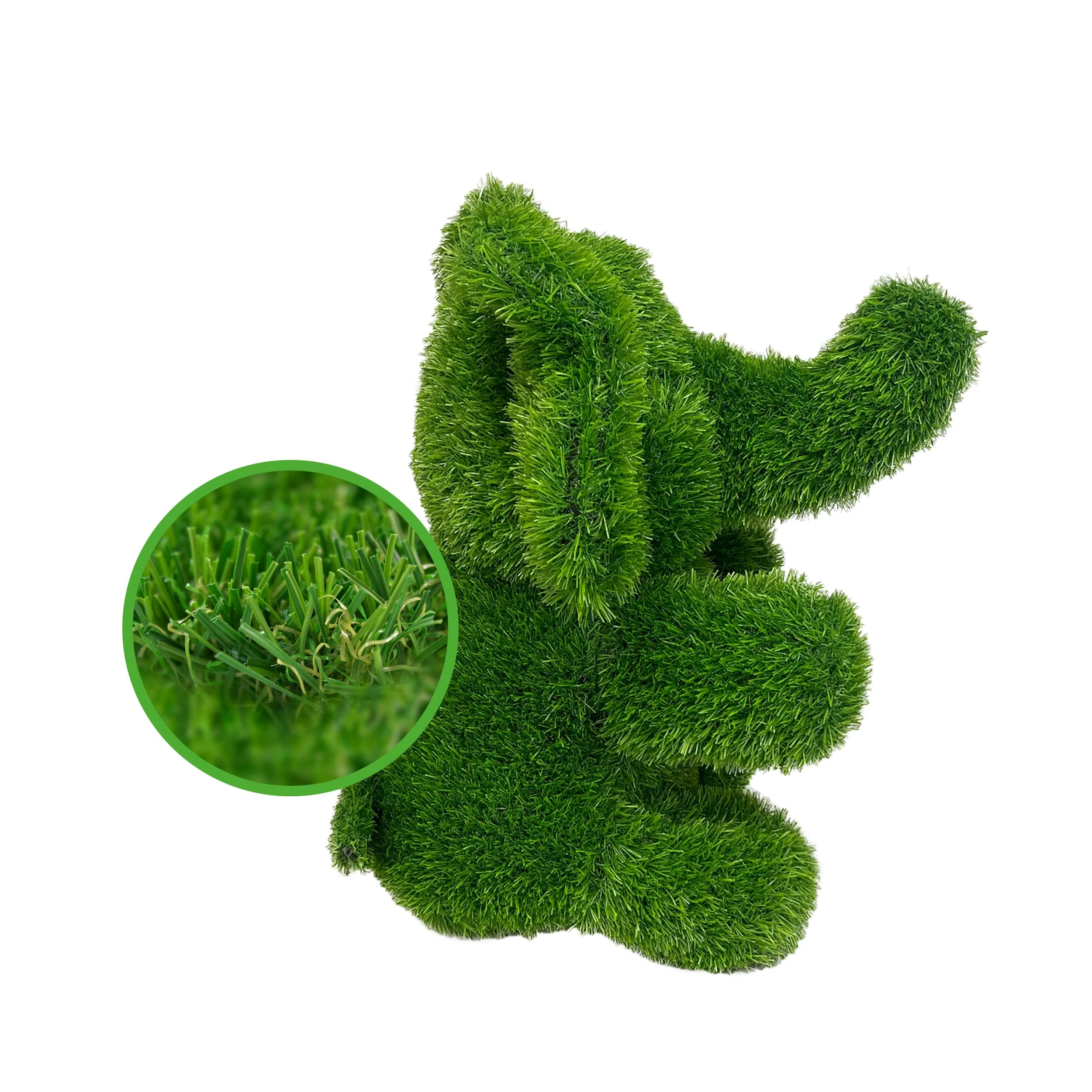 Sitting Elephant Artificial Outdoor Garden Turf Topiary, 14"/20" - Image 5