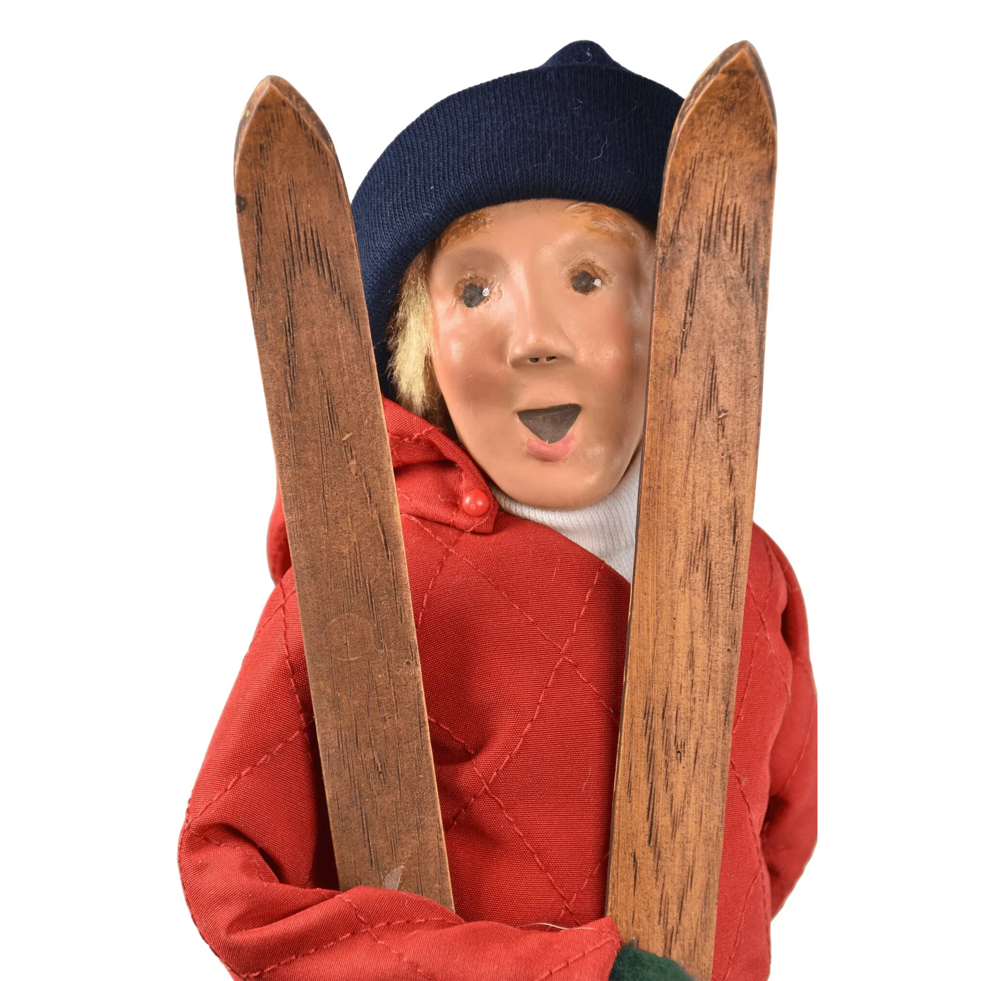 Skiing Man Caroler Figurine, 13" - Image 2