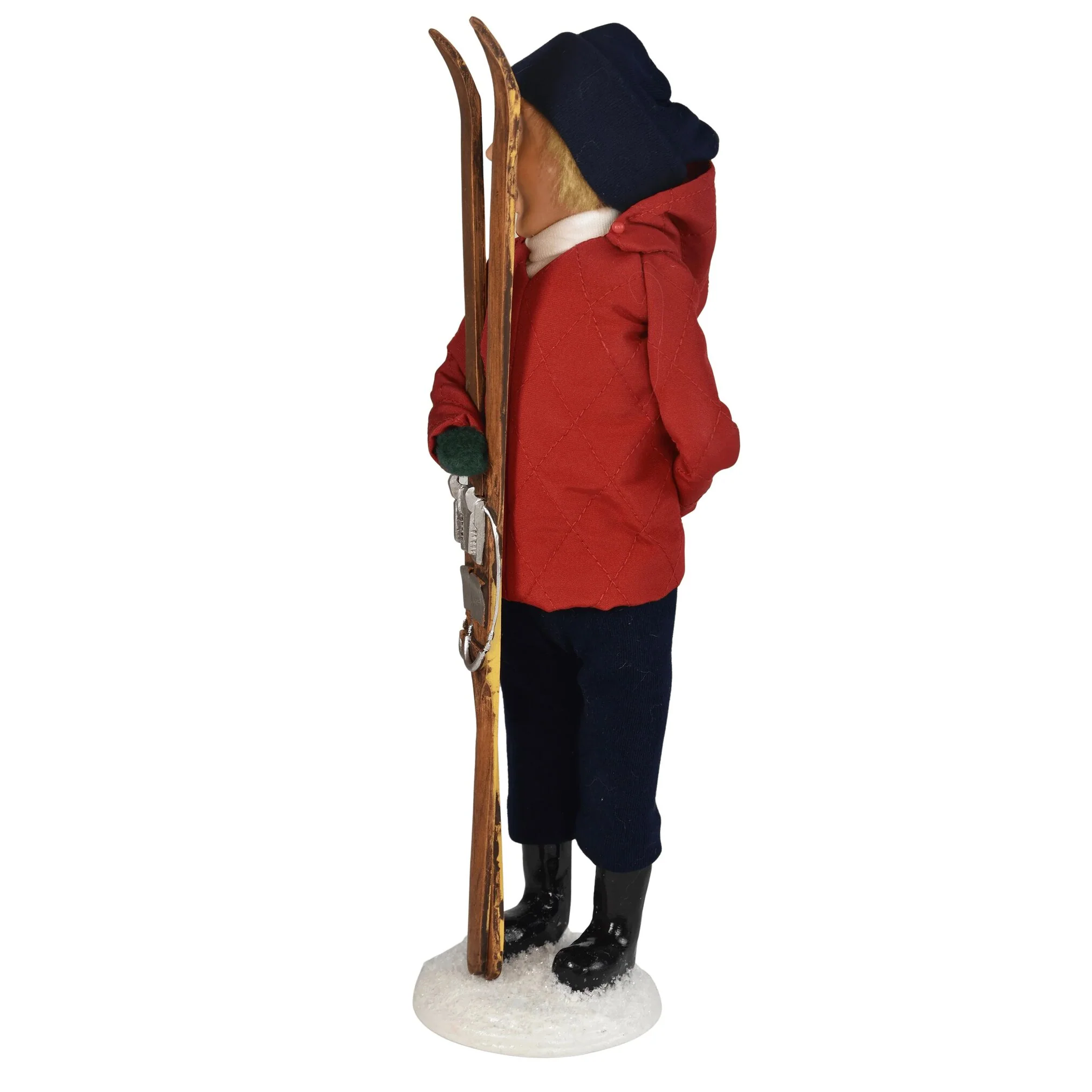 Skiing Man Caroler Figurine, 13" - Image 4