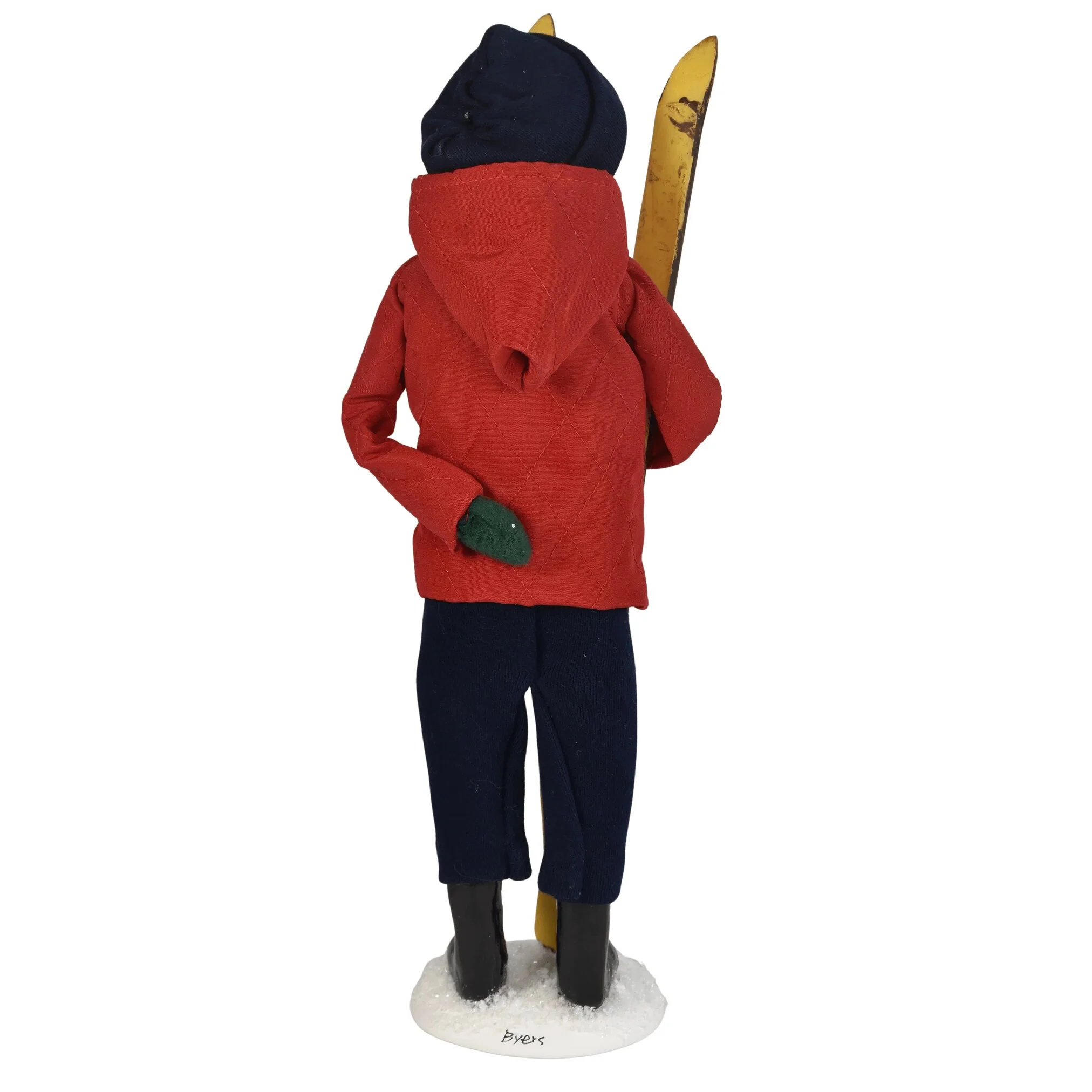 Skiing Man Caroler Figurine, 13" - Image 6