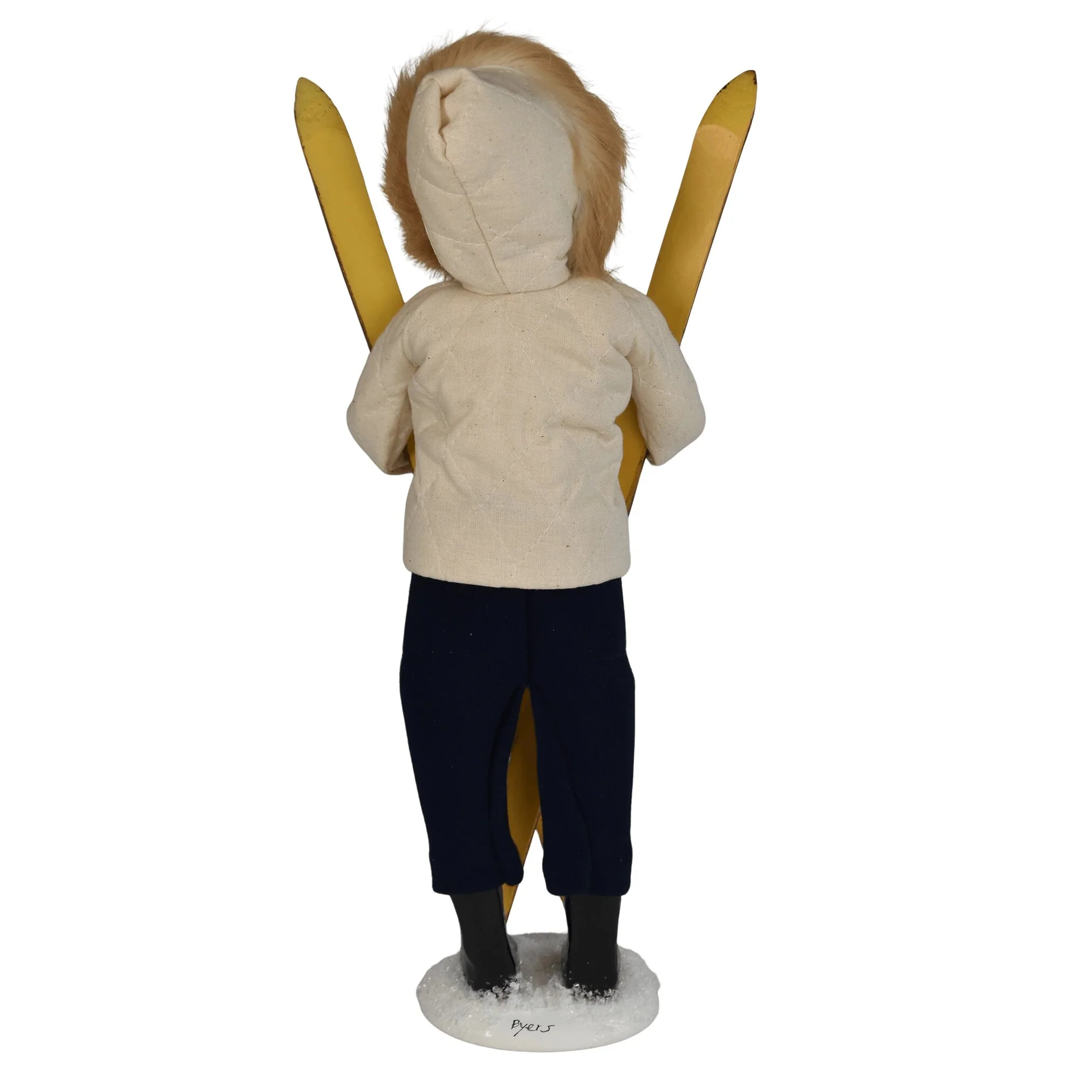 Skiing Woman Caroler Figurine, 13" - Image 6
