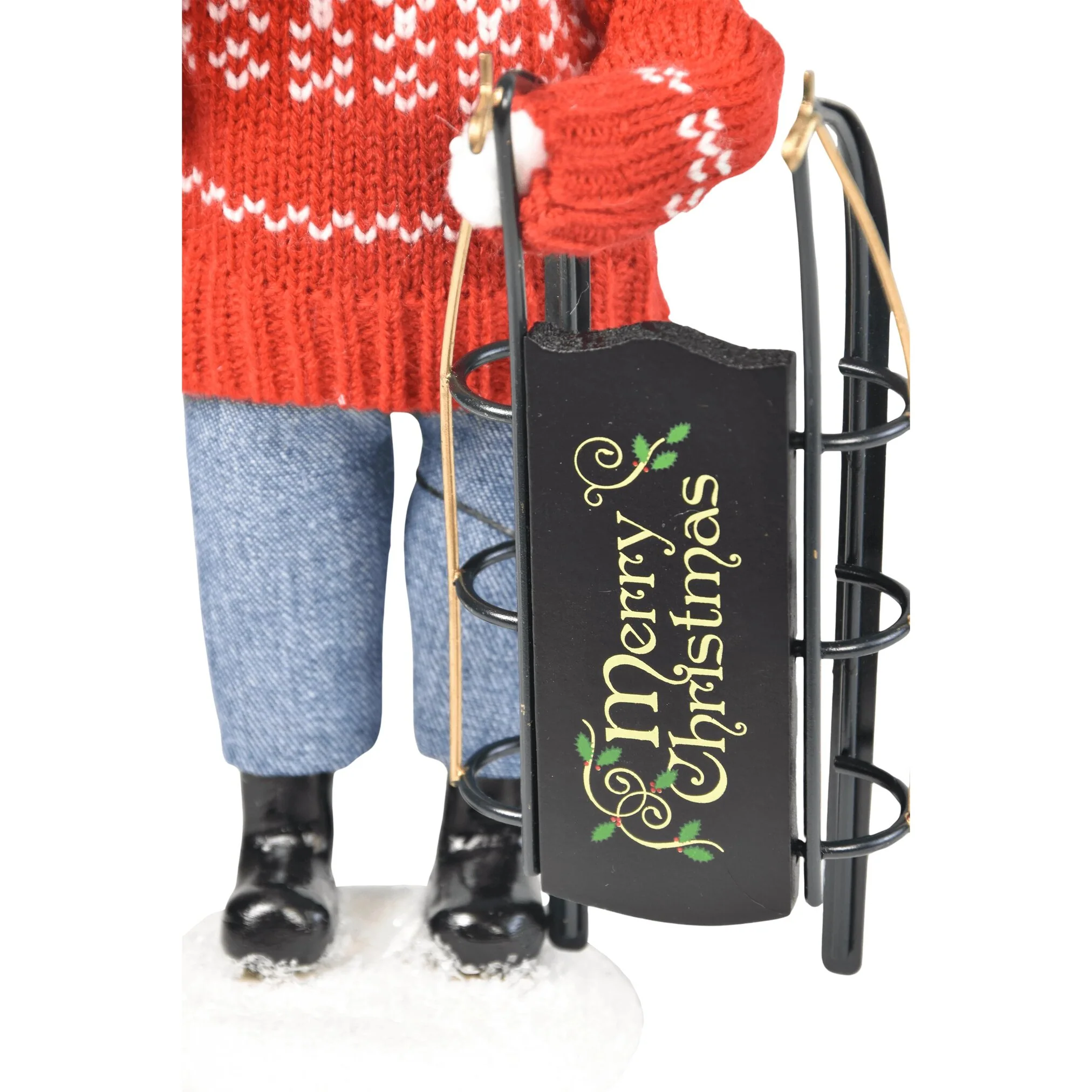 Sledding Girl Caroler Figurine, 10" - Image 2