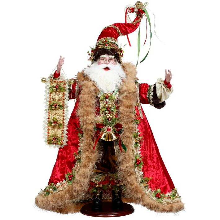 Sleighbells Santa Figurine, 24"