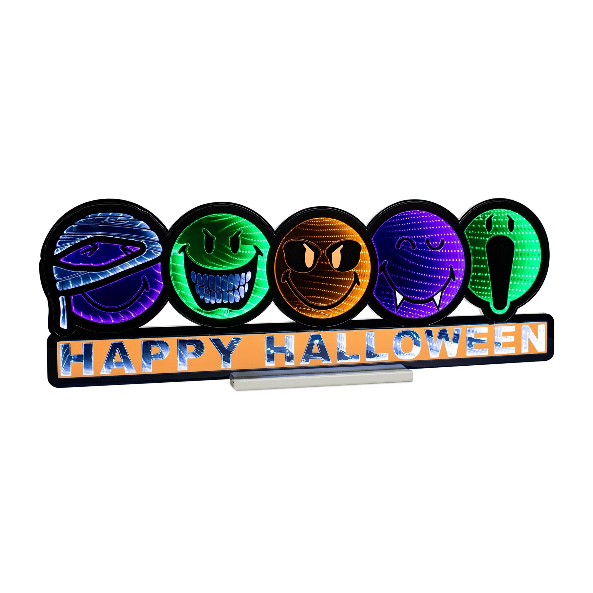 SmileyWorld Happy Halloween Infinity Light, Acrylic w/UL Plug, 35 x 12"