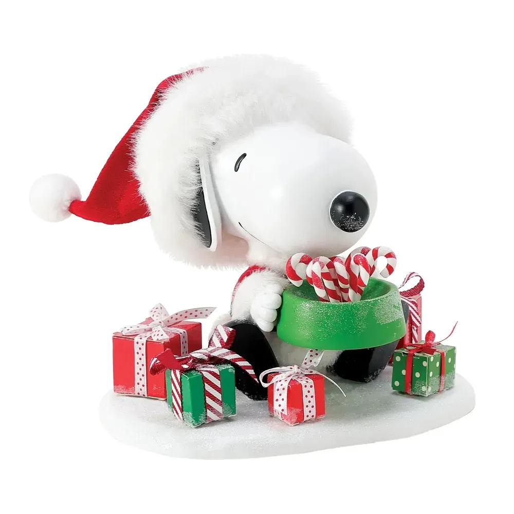 Snoopy's Bowl of Treats Figurine, 6"