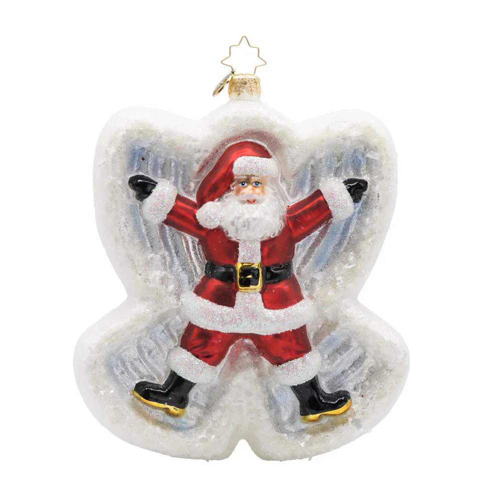 Snow Angel Santa Ornament
