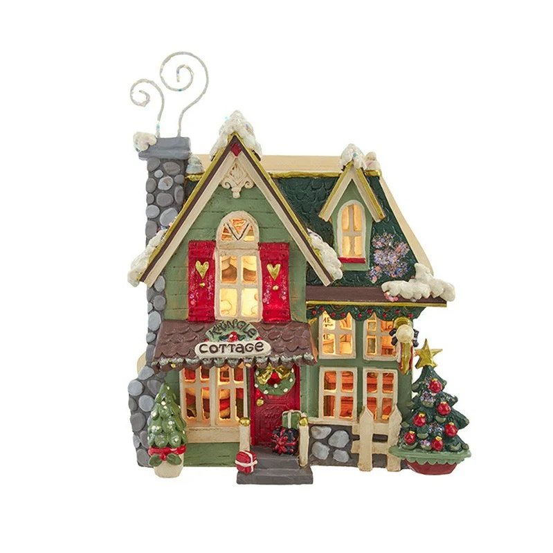 Snow Town Light Up House Table Pieces, 10.5-12.3" (3 styles - sold individually) - Image 2