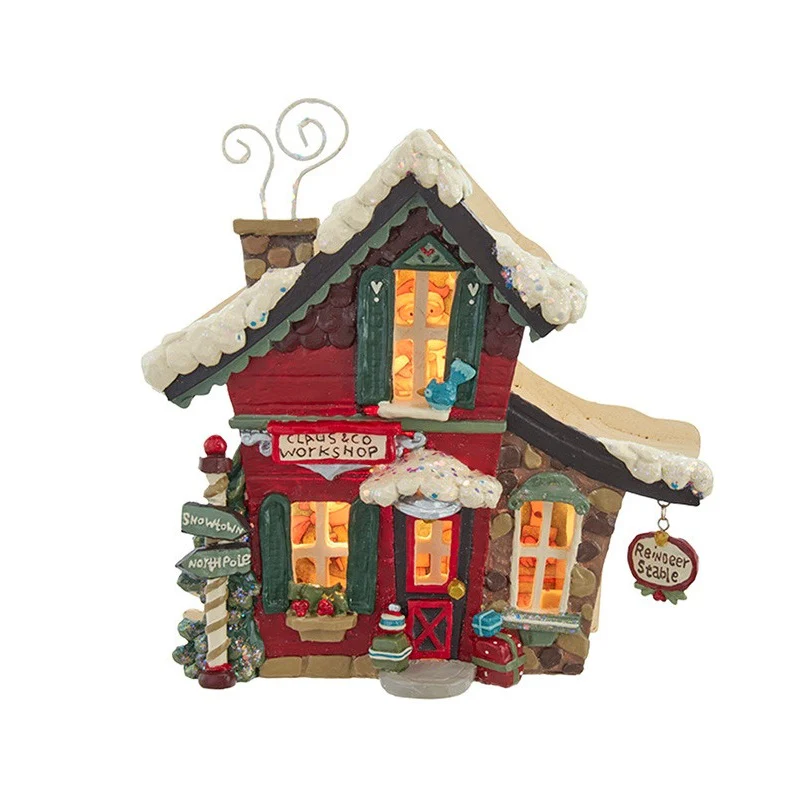 Snow Town Light Up House Table Pieces, 10.5-12.3" (3 styles - sold individually) - Image 3