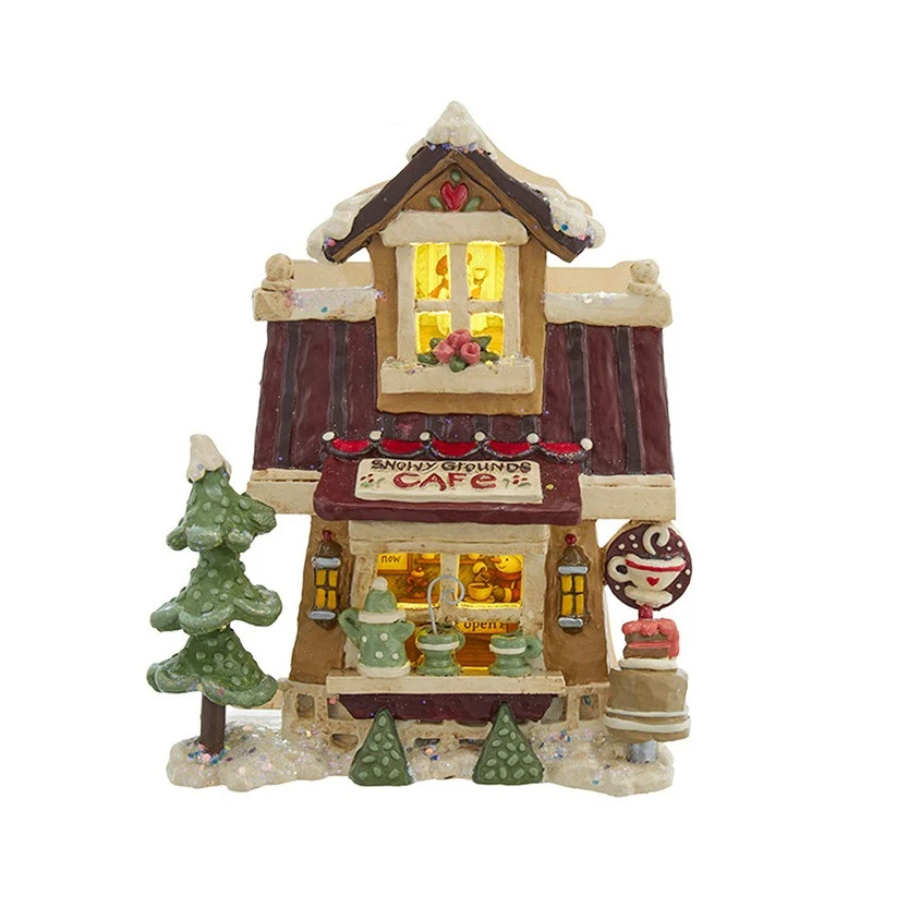 Snow Town Light Up House Table Pieces, 10.5-12.3" (3 styles - sold individually) - Image 4