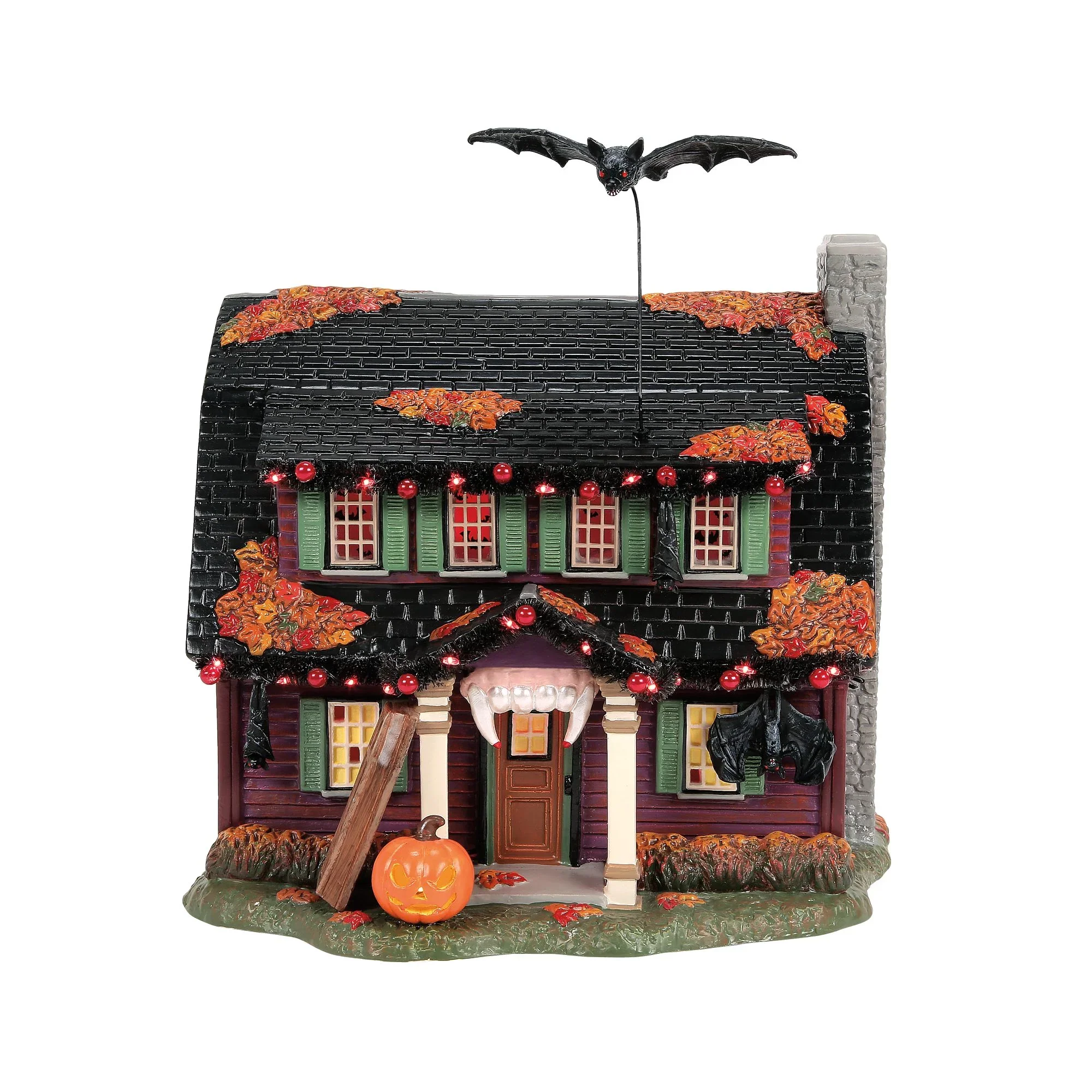 Snow Village Halloween - The Vampire House Figurine, 7.87"