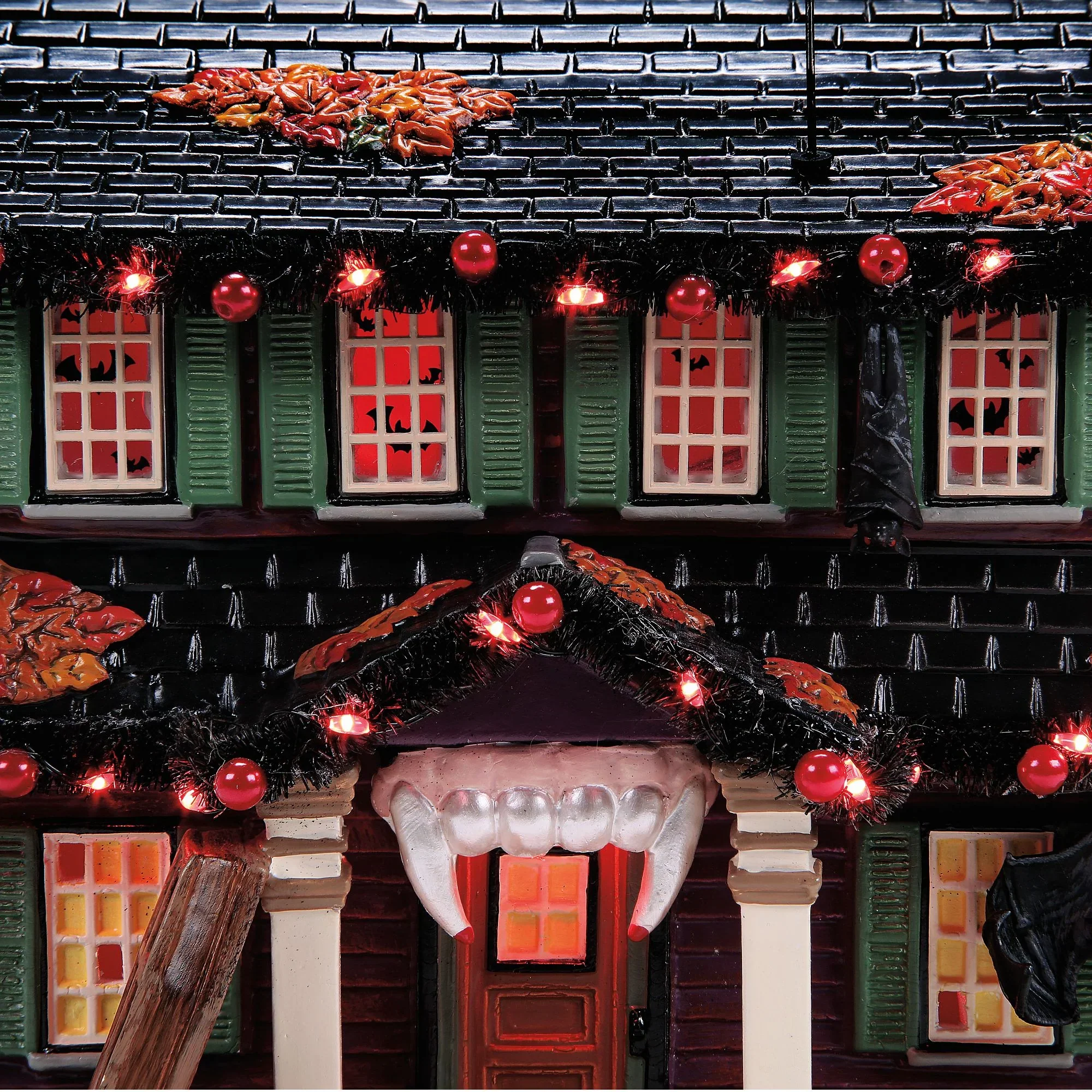 Snow Village Halloween - The Vampire House Figurine, 7.87" - Image 6