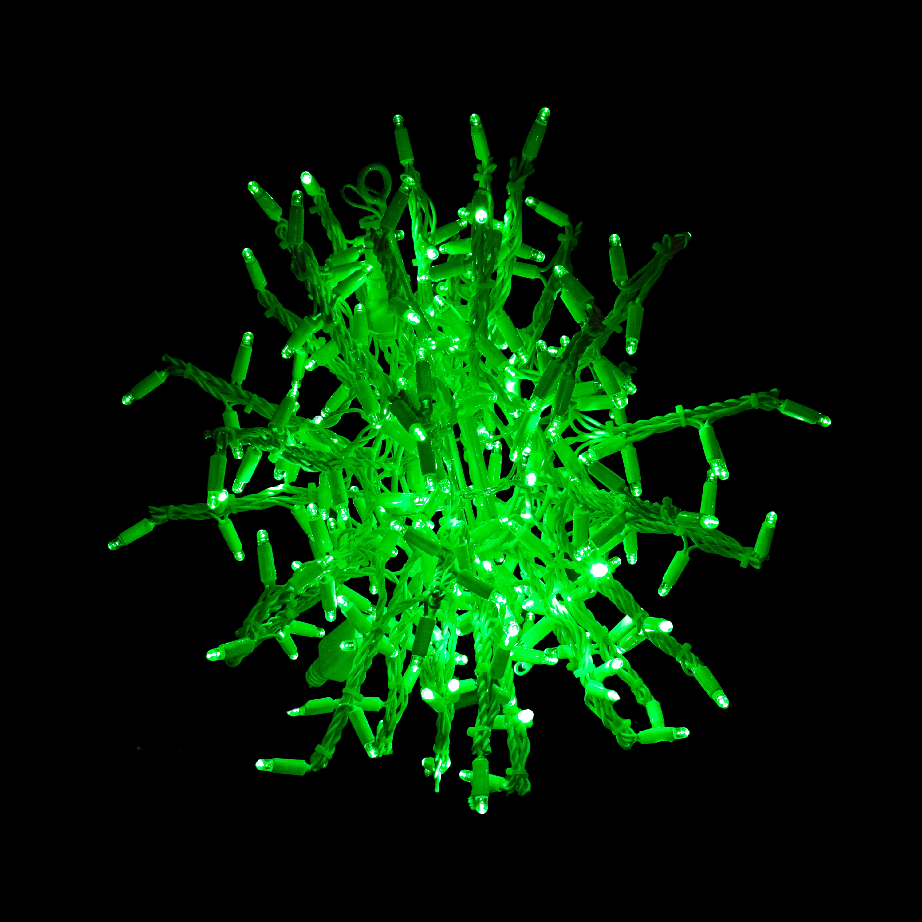 Small Foldable Snowball, LED Lit (Green), 16"