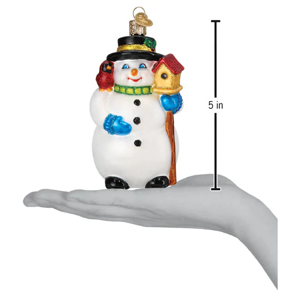 Snowman with Cardinal and red scarf - Image 5