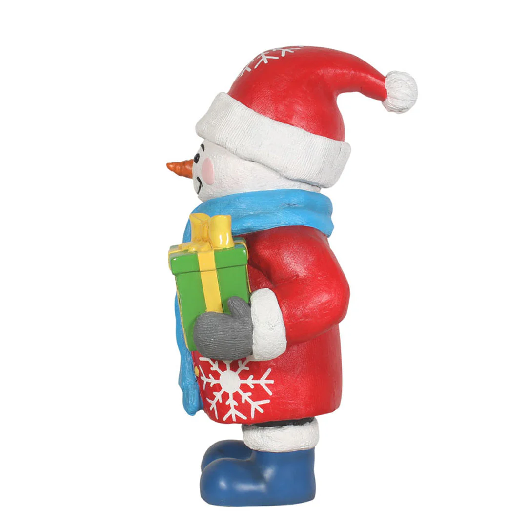 Large Snowman w/Gift Figure, 36" - Image 3