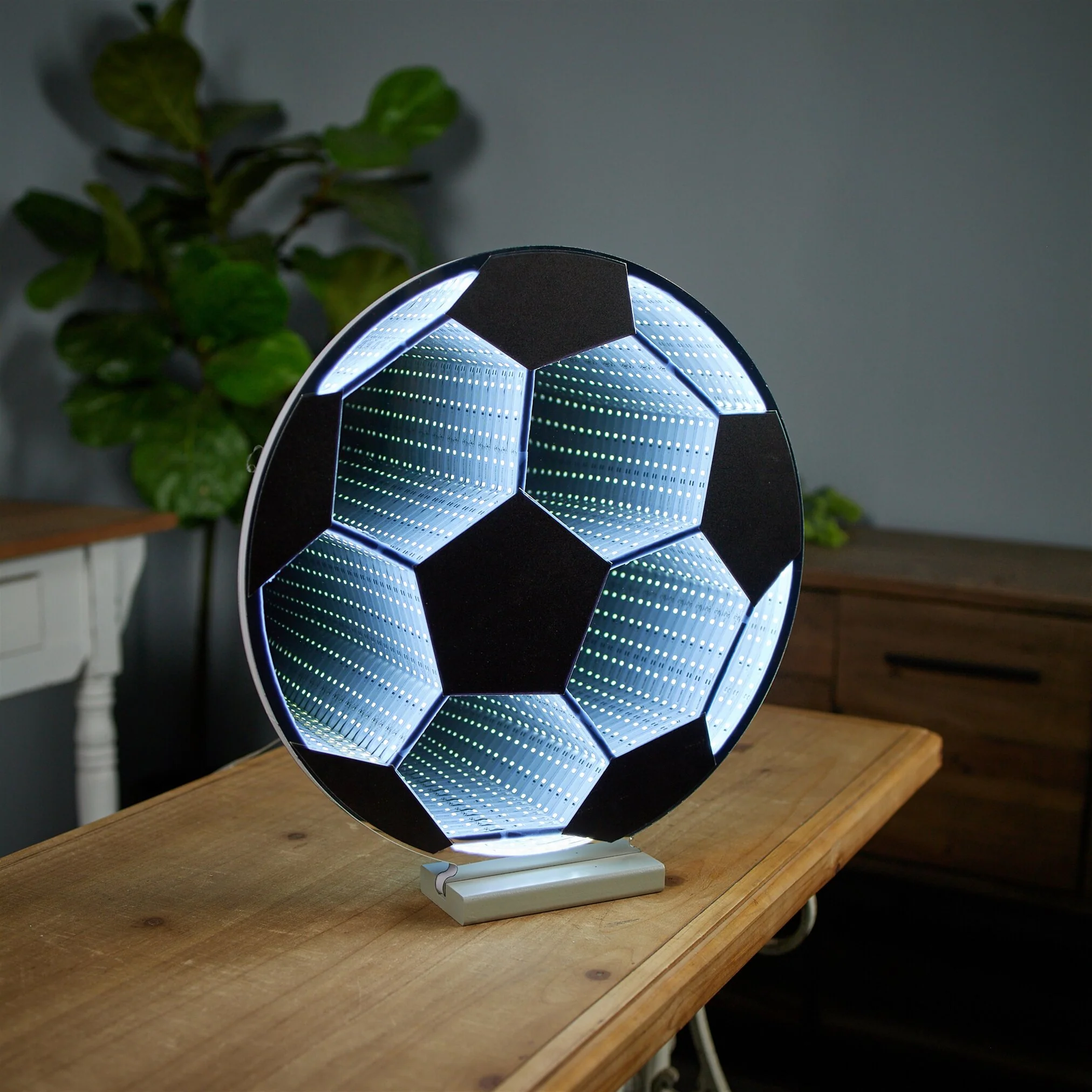 Soccer Ball Infinity Light w/ UL Plug, 17", Acrylic - Image 2