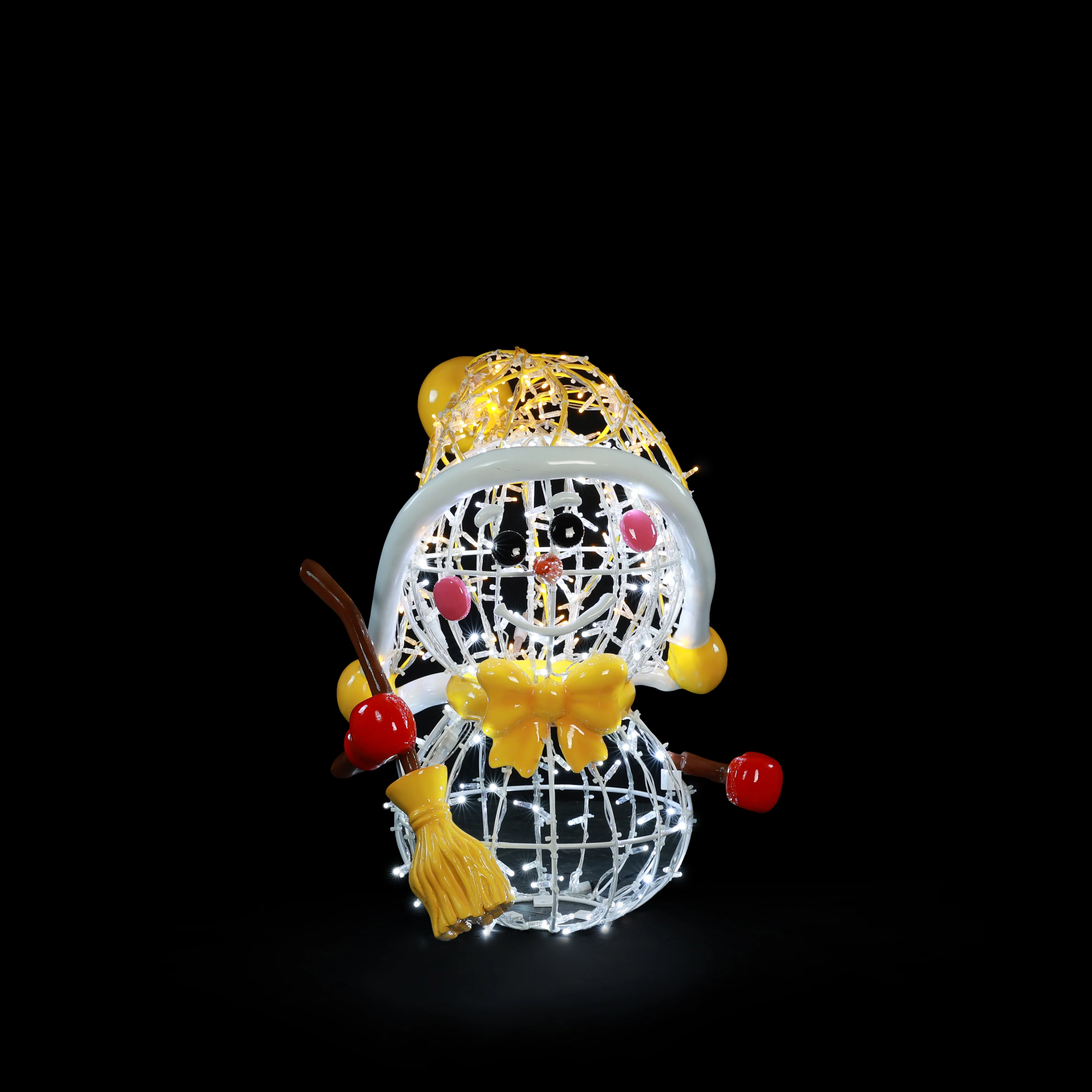 Large Sofia Snowy Figure, LED Lit w/Fiberglass (Warm White/White), 31"