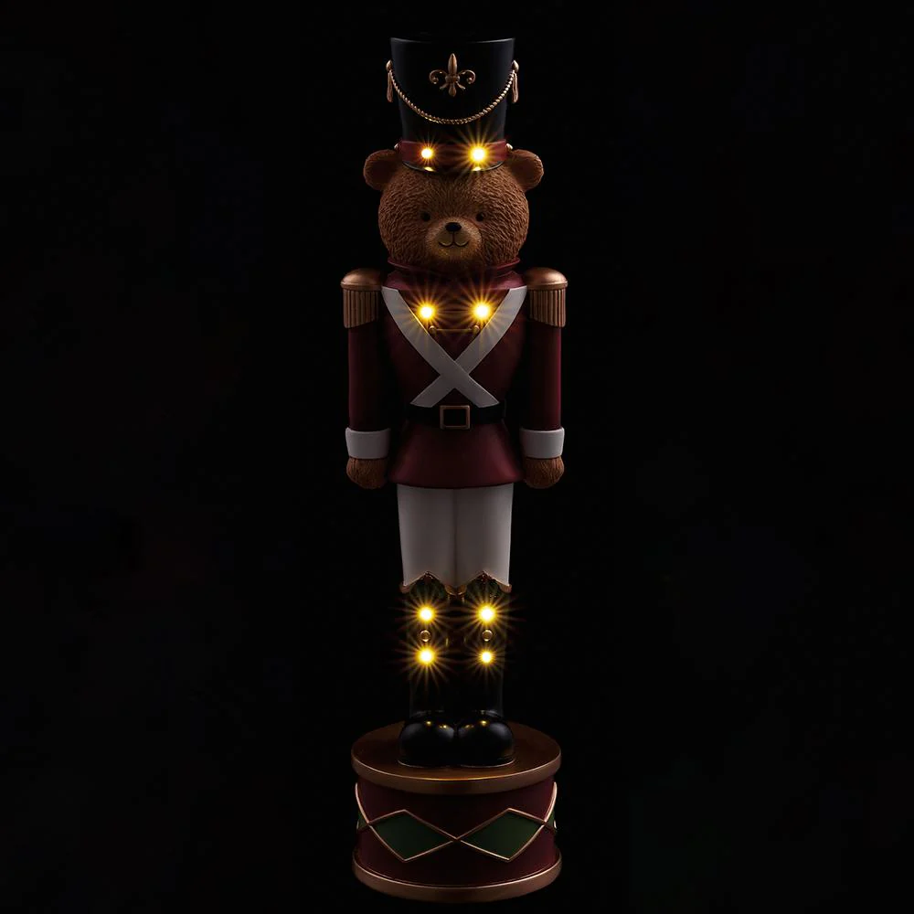 Soldier Bear w/Light Figurine, 17.5" - Image 2