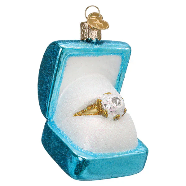 Something Blue Ring Box Ornament - Image 2