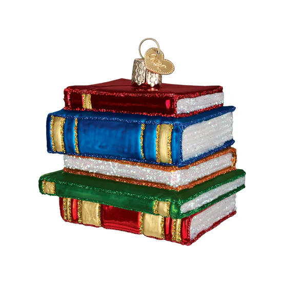 Stack Of Books Ornament, 2.5" - Image 2