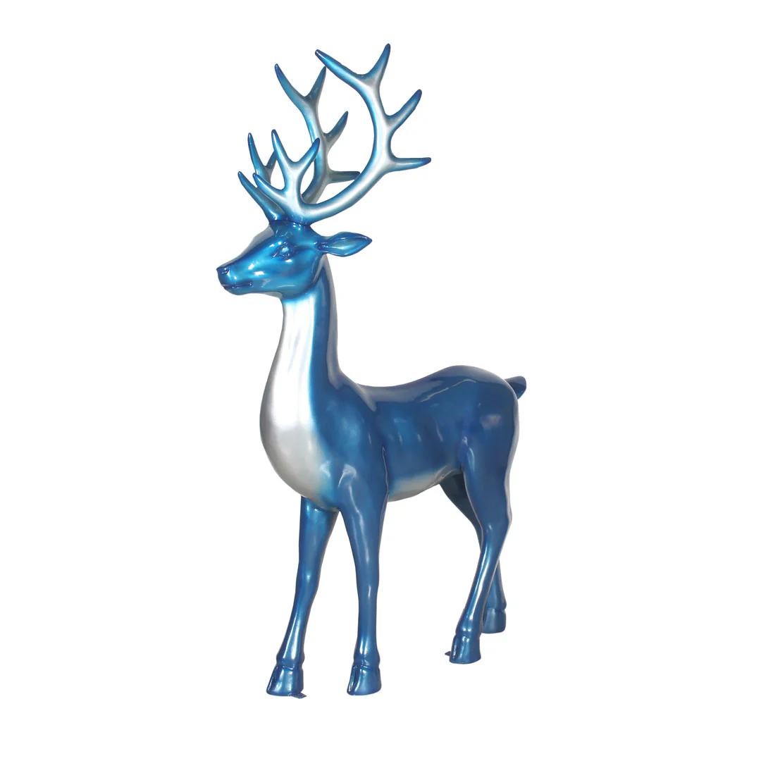 Large Fiberglass Stag Standing Figure, 71" - Image 3