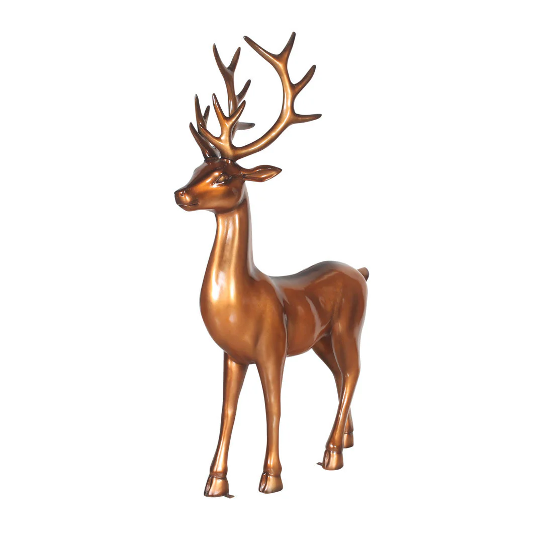 Large Fiberglass Stag Standing Figure, 71" - Image 4