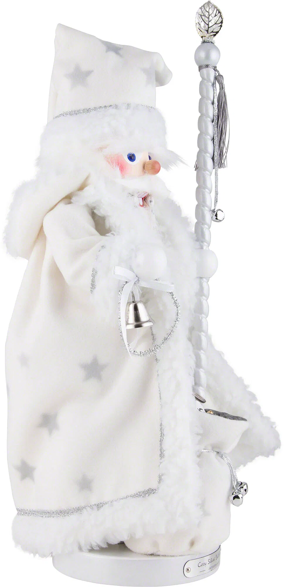 Steinbach Cozy Silver Bell Santa w/Music Nutcracker Figurine, 20.5" - Image 2