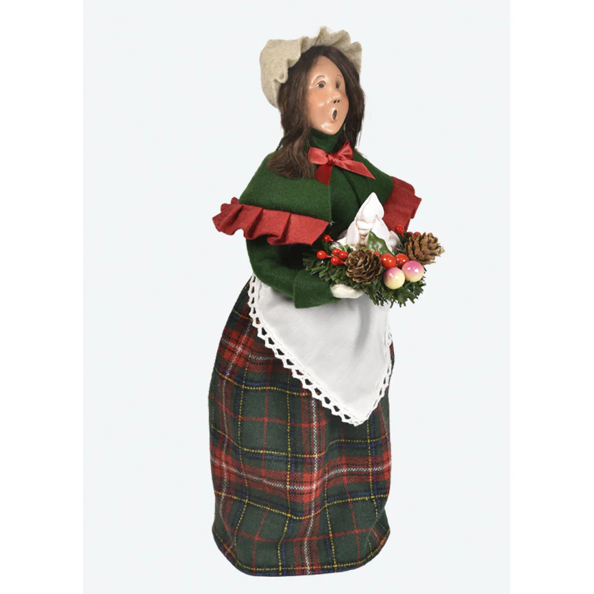 Sweets Family Woman Caroler Figurine, 13" - Image 4