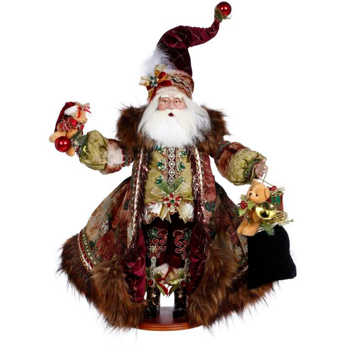 Teddy Bear Santa Figurine, 24"