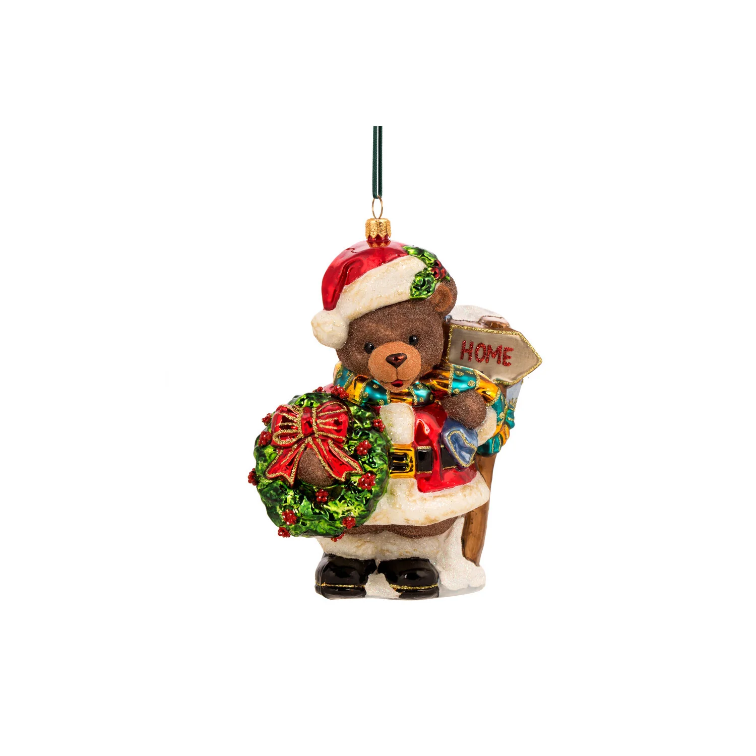 Teddy Shows the Way Ornament, 6"