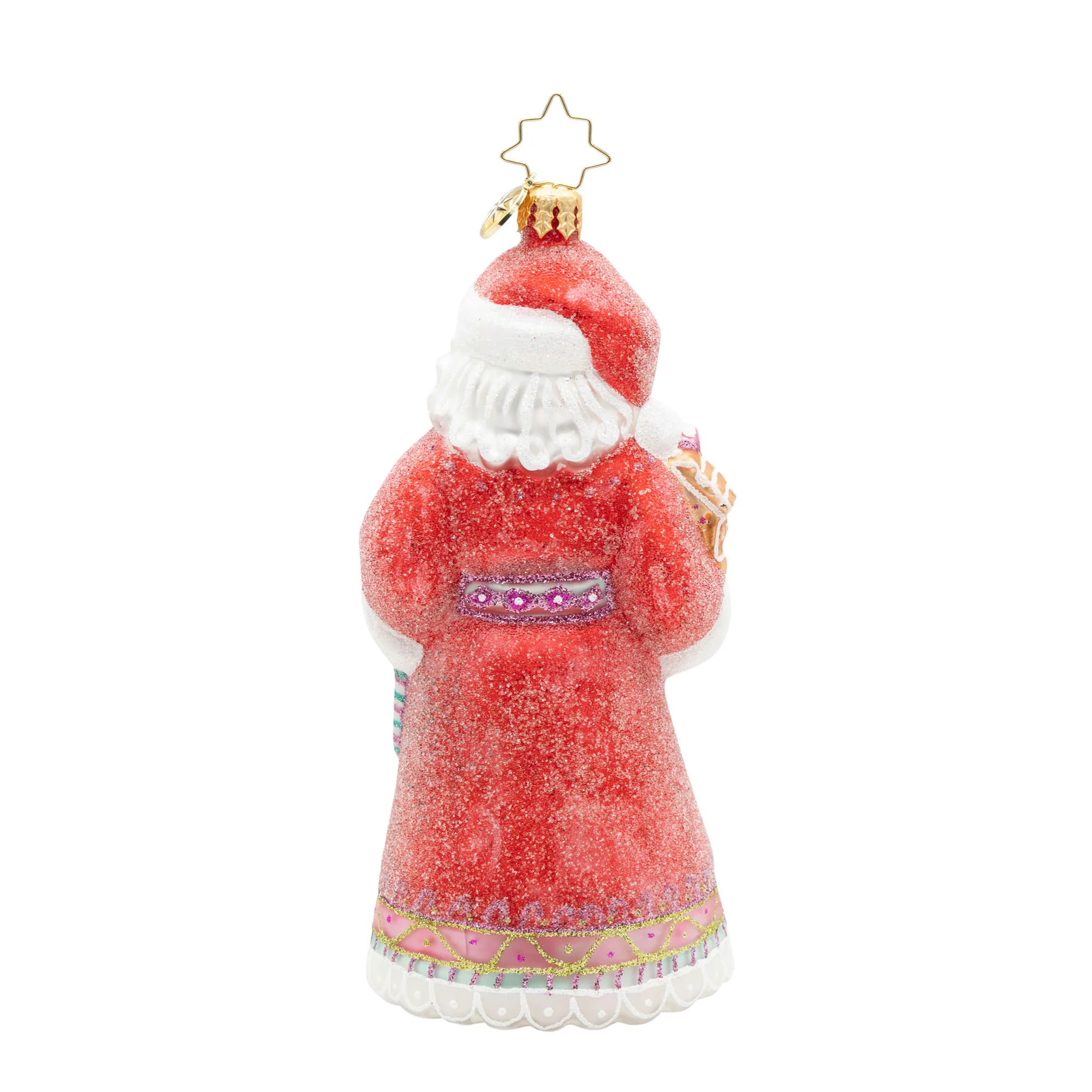 The Claus Confection Santa Glass Ornament, 5.75" - Image 5