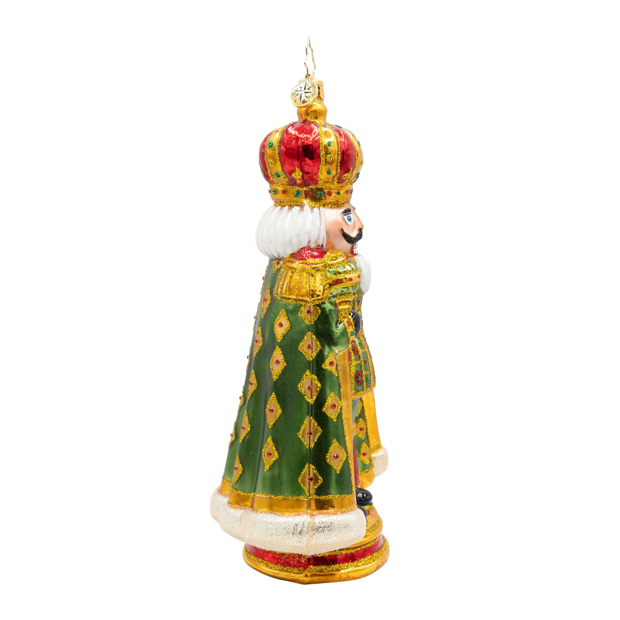 The Gilded Sentinel Nutcracker Glass Ornament, 7" - Image 3