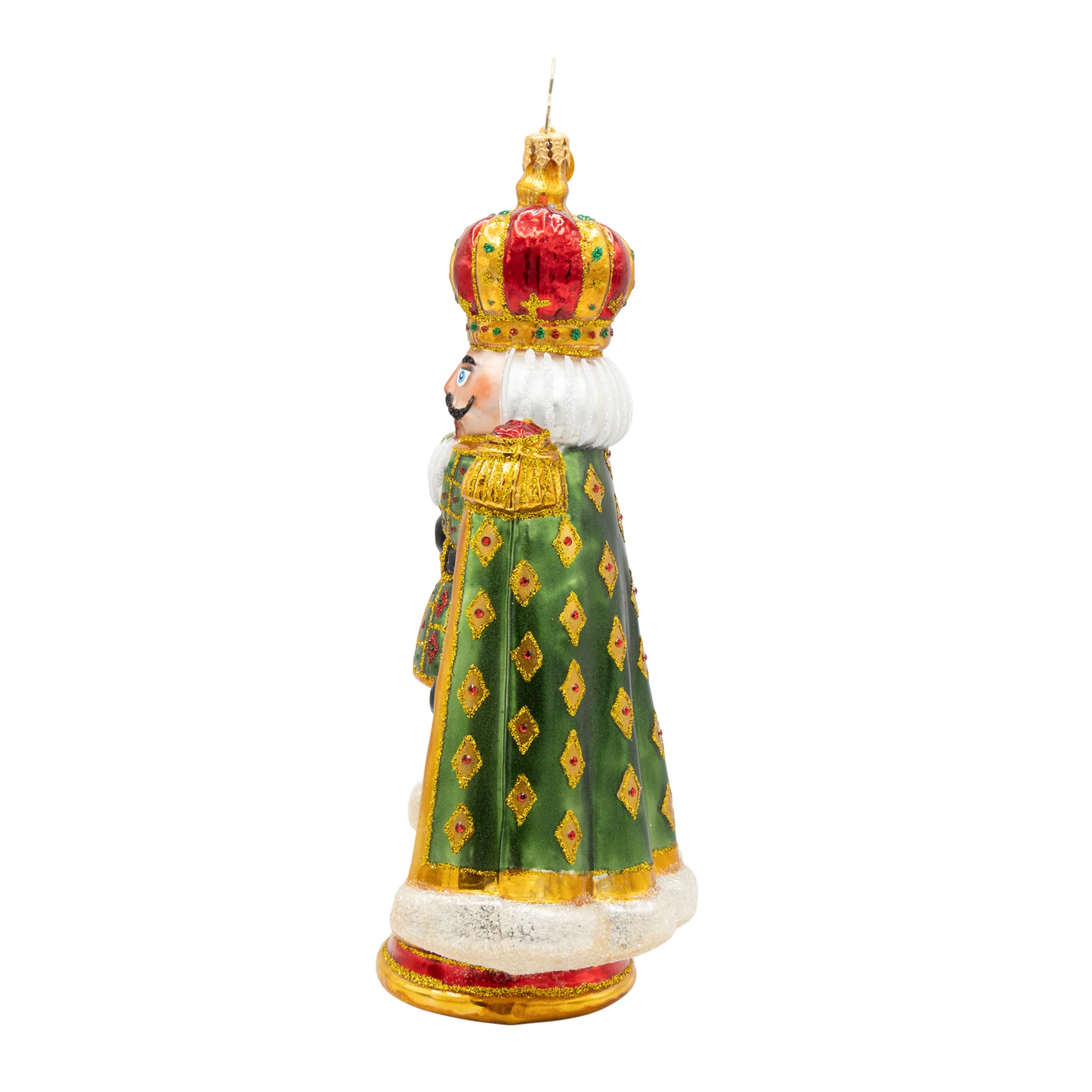 The Gilded Sentinel Nutcracker Glass Ornament, 7" - Image 4