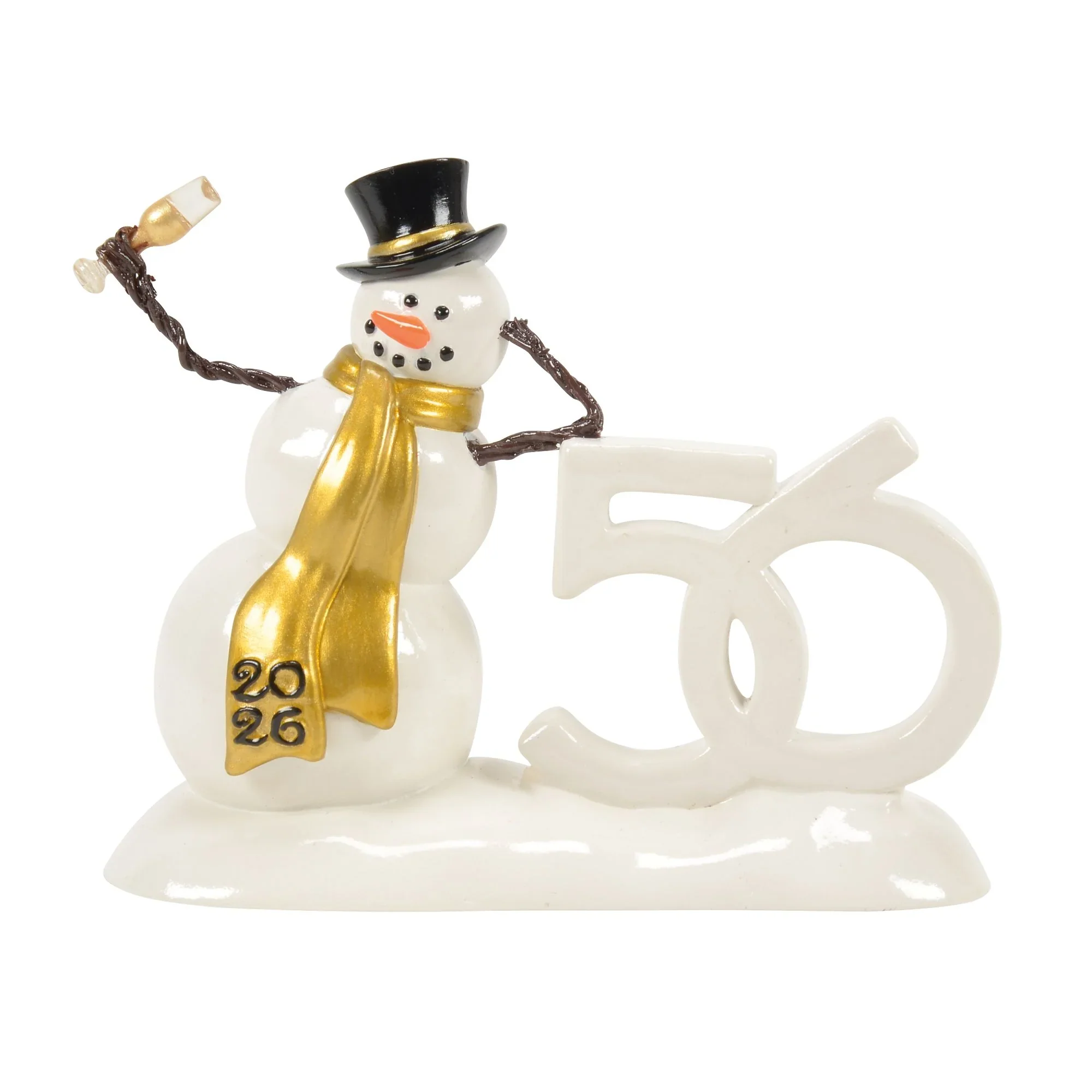 The Original Snow Village - 50th Lucky The Snowman 2026 Figurine, 3.35" - Image 2