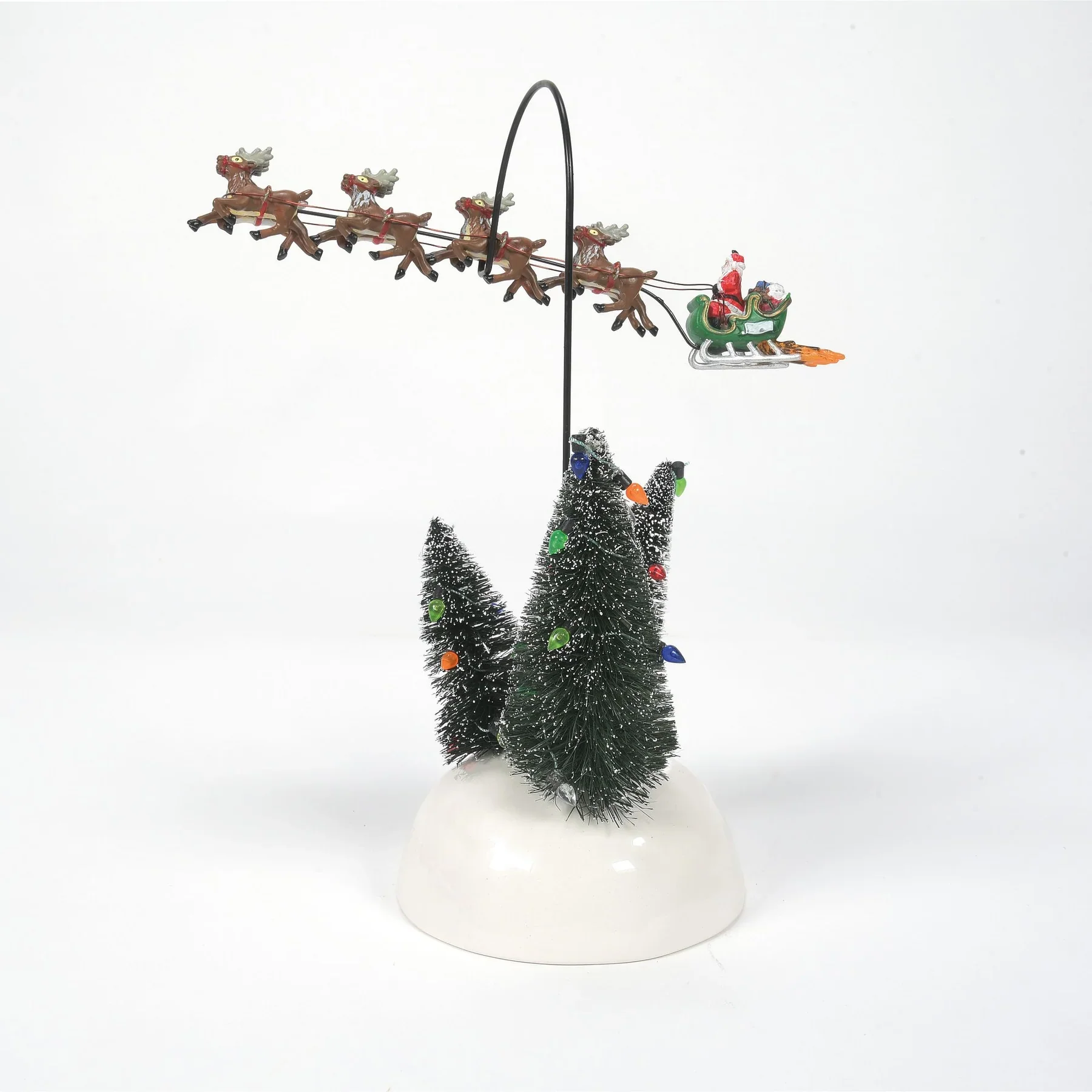 The Original Snow Village - Animated Flaming Sleigh Figurine - Image 2