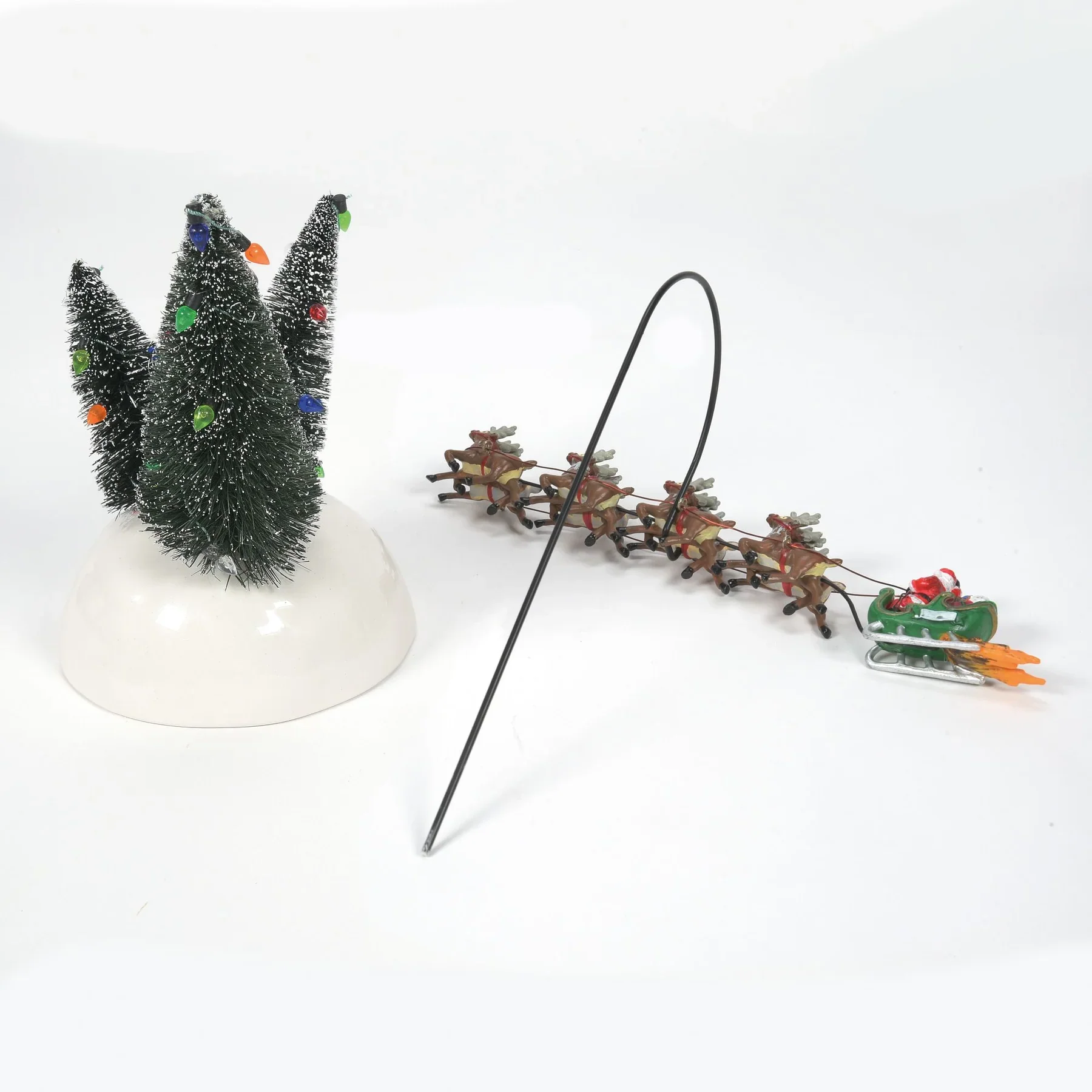 The Original Snow Village - Animated Flaming Sleigh Figurine - Image 3