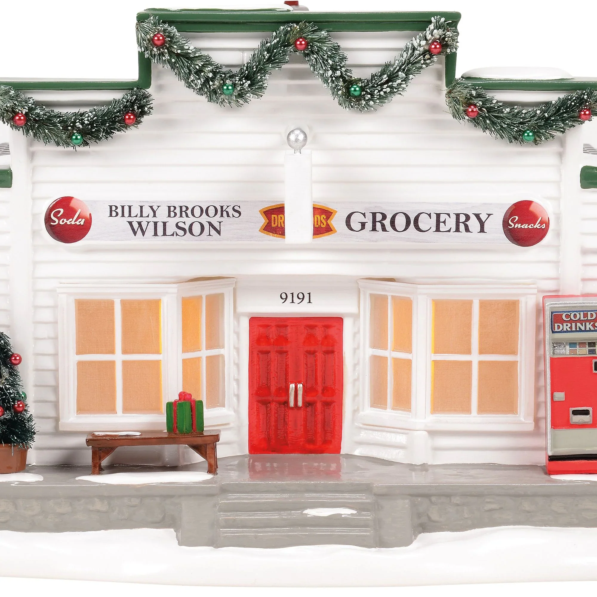 The Original Snow Village - Billy Brooks Grocer Figurine, 5.2" - Image 6