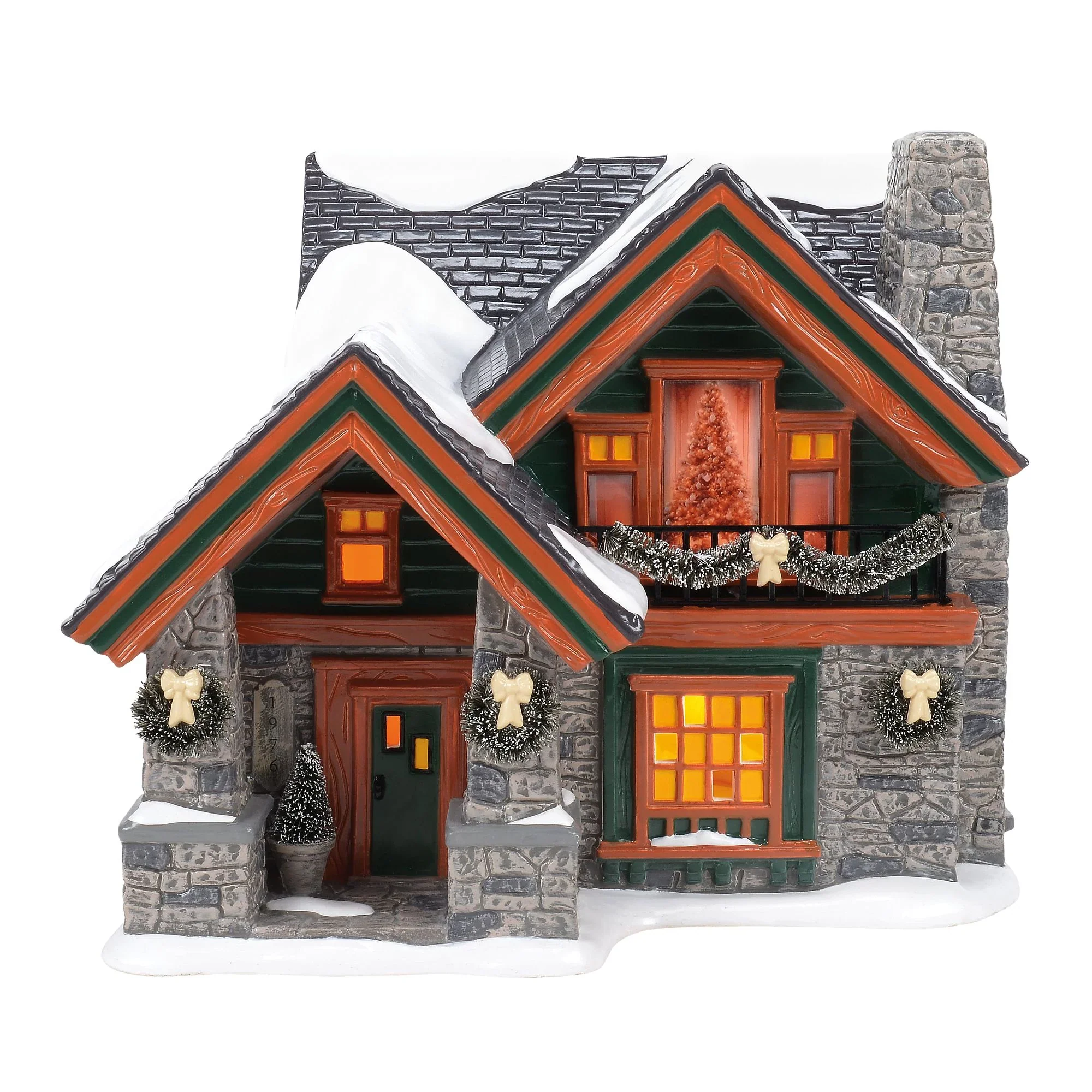 The Original Snow Village - Christmas Lodge Figurine, 7.68"