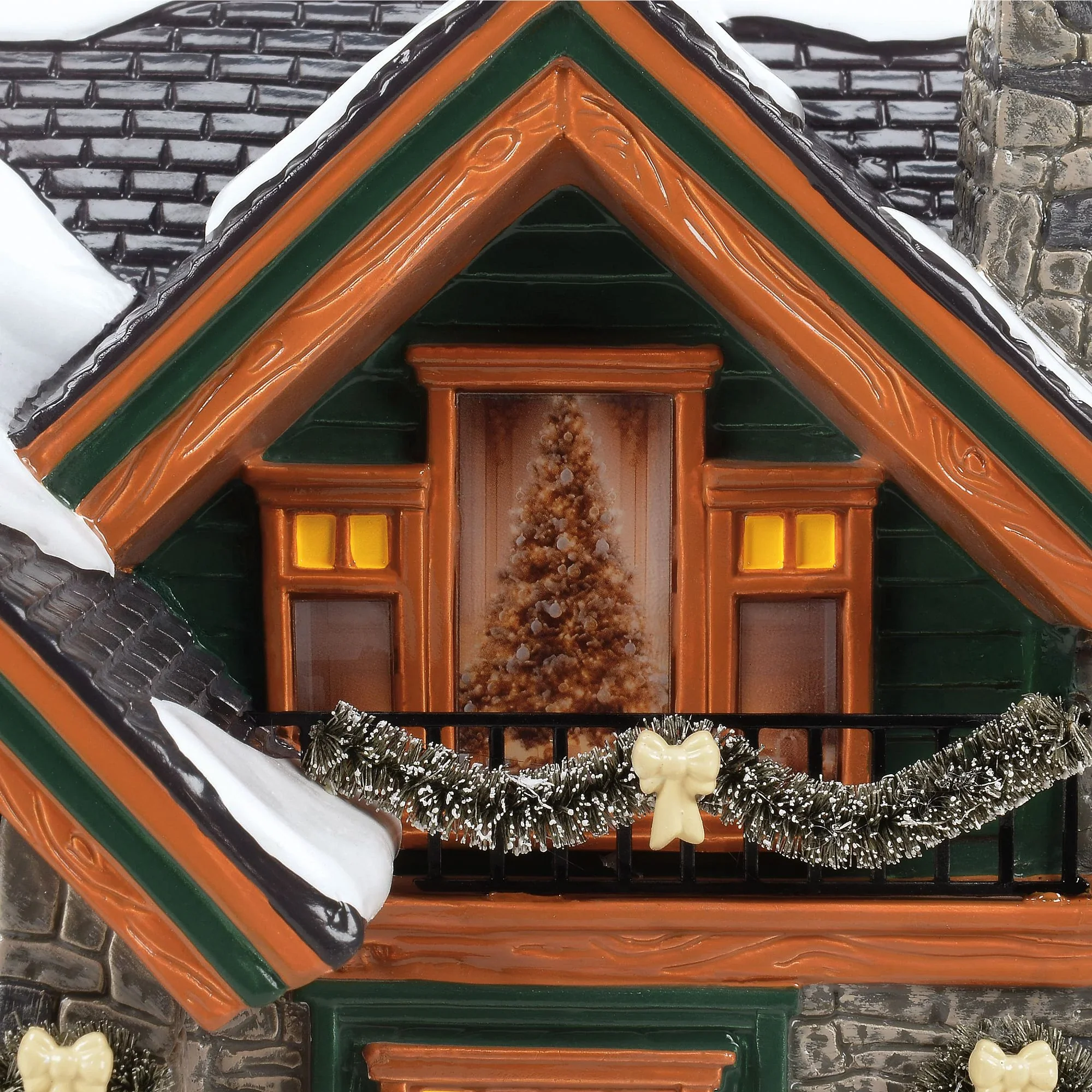 The Original Snow Village - Christmas Lodge Figurine, 7.68" - Image 5