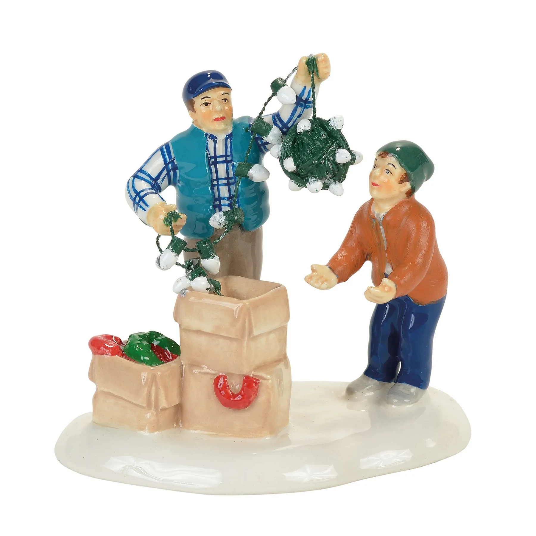 The Original Snow Village - Clark & Rusty Continue Tradition Figurine