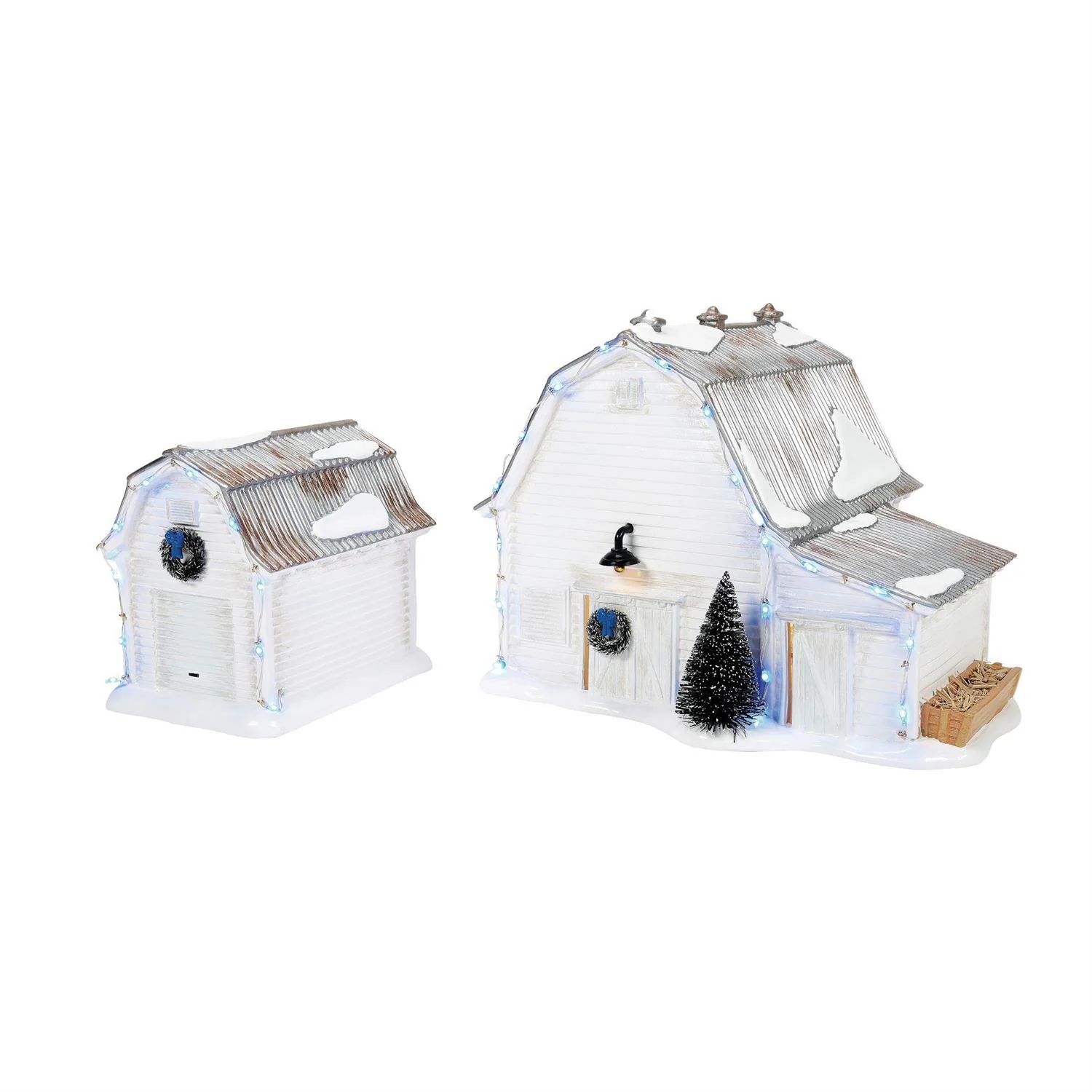 The Original Snow Village - Graceland Stables (Set of 2) Figurine