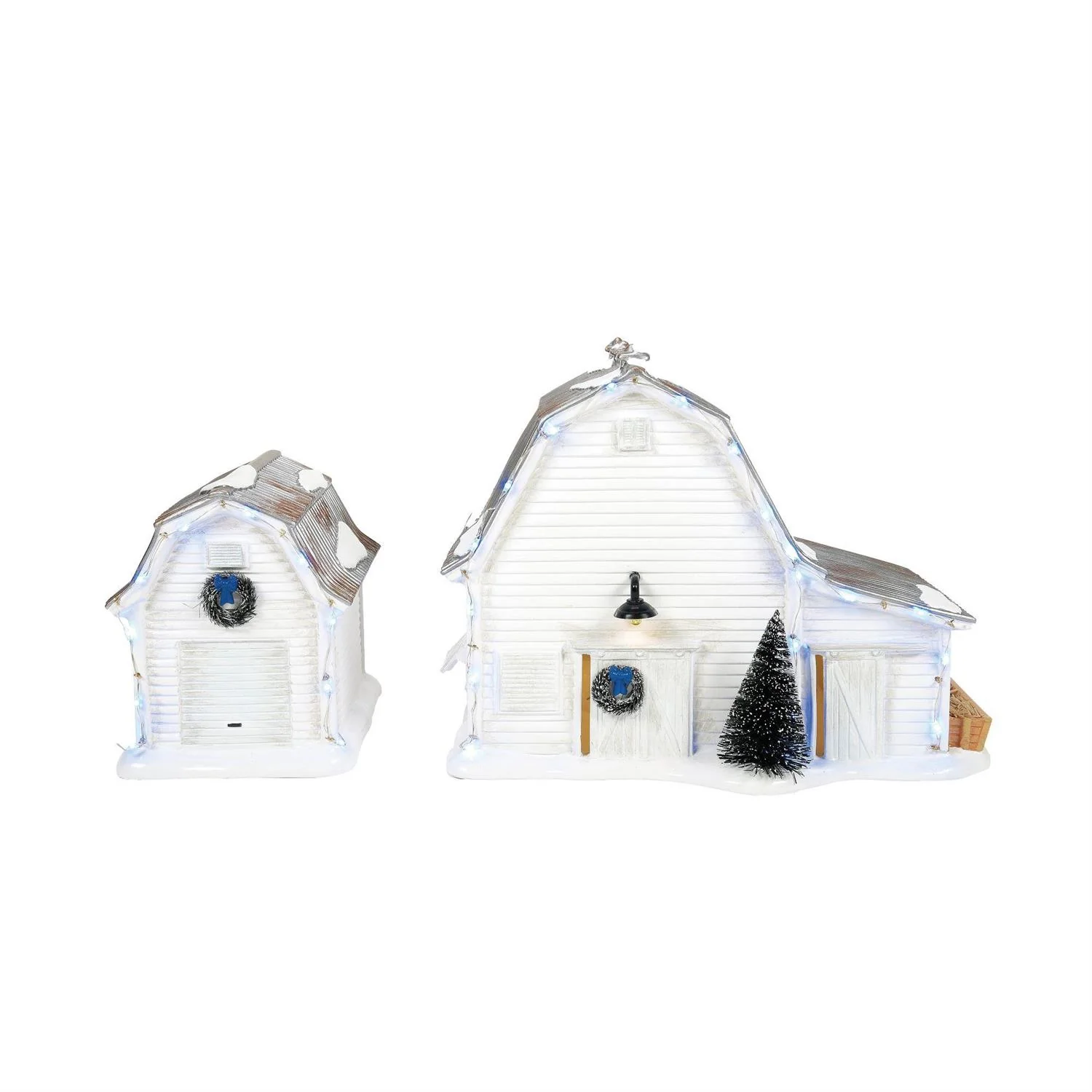 The Original Snow Village - Graceland Stables (Set of 2) Figurine - Image 3