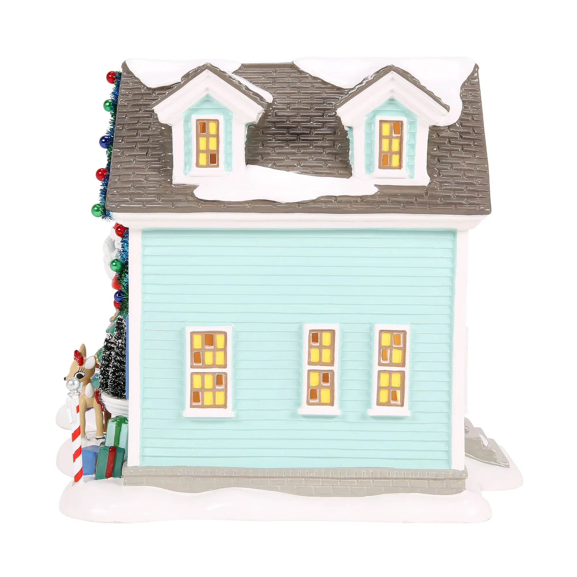 The Original Snow Village - Rudolph House Figurine, 8.07" - Image 4