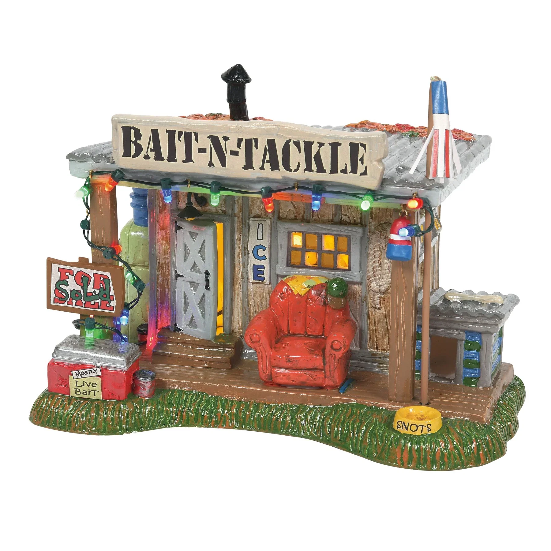 The Original Snow Village - Selling the Bait Shop Figurine